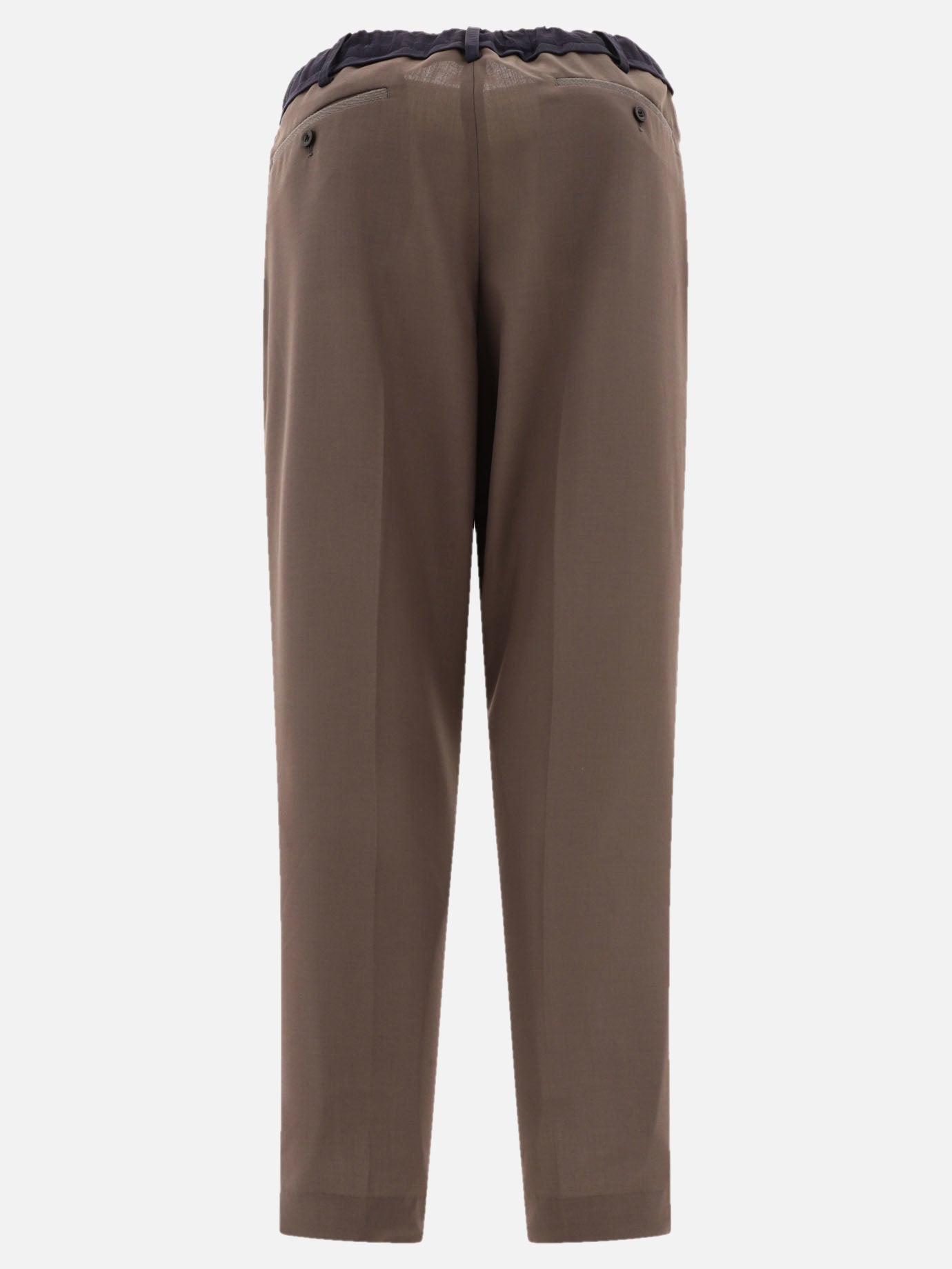 Sacai Tapered drawstring trousers 15055327_4 Green 2