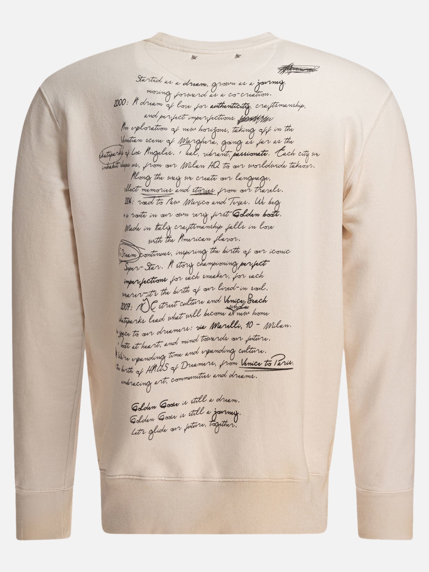 Crewnecks Print Beige - Golden Goose Men | PDP | VIETTI Online Store | Mobile_slide_2