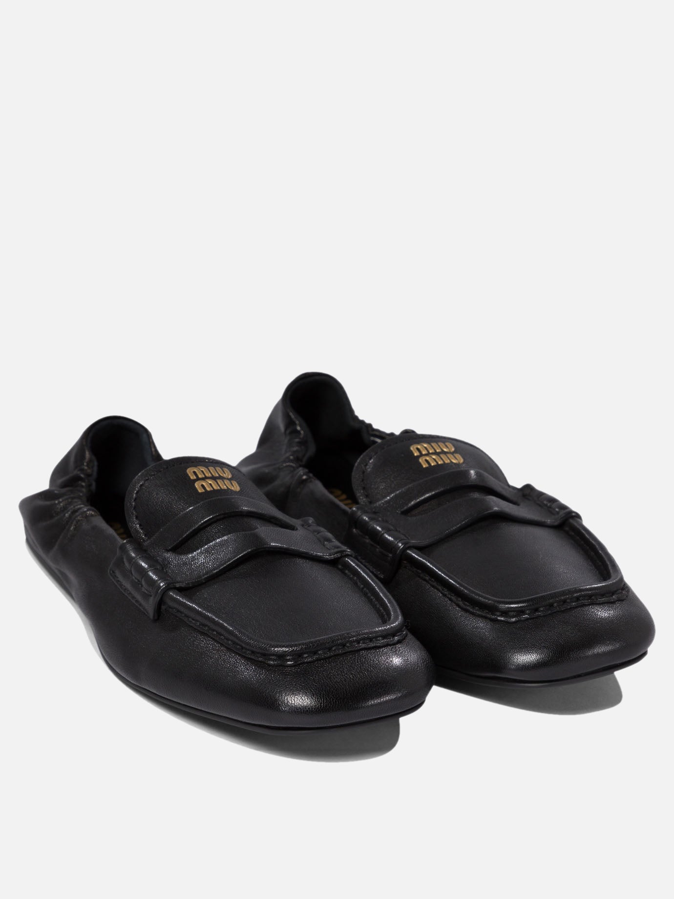 Miu Miu "Ruches" loafers 12466962_36 Black 2