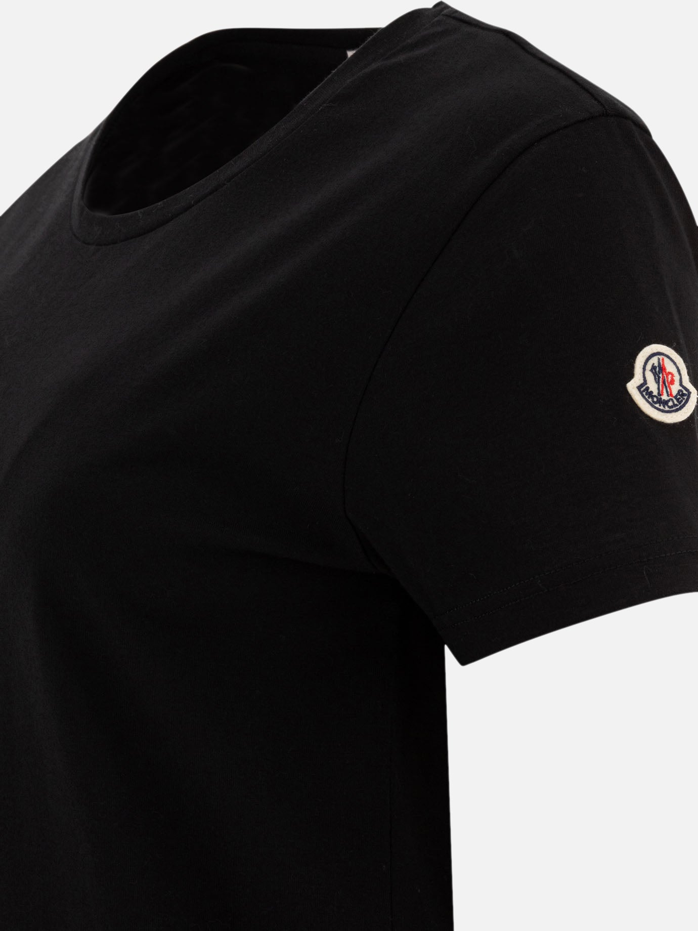 Moncler T-shirt with logo patch 13641448_XS Black 4