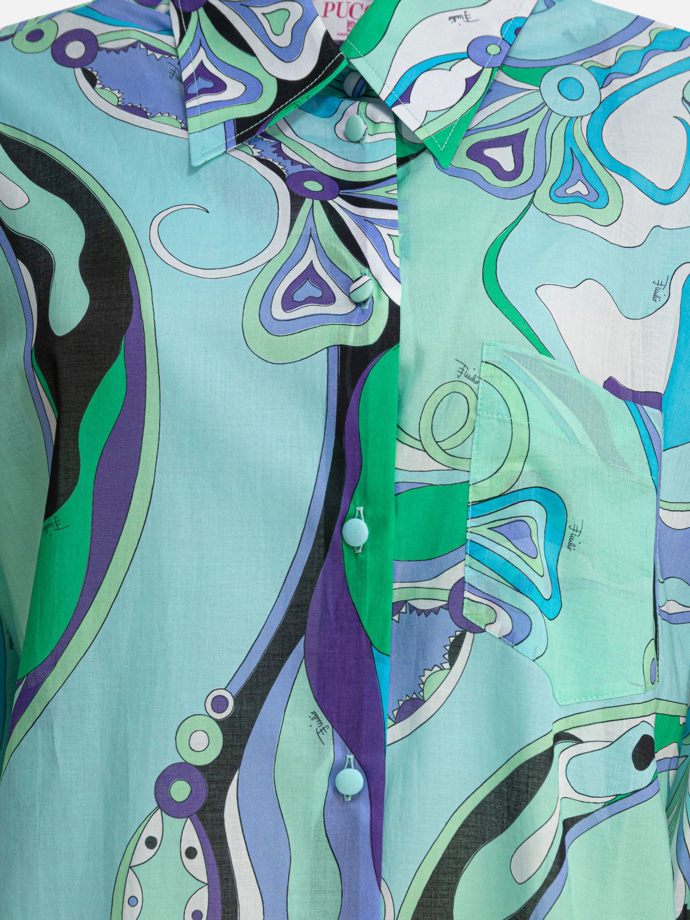 Casual shirts Print Light blue - Pucci Women | PDP | VIETTI Online Store | Mobile_slide_3