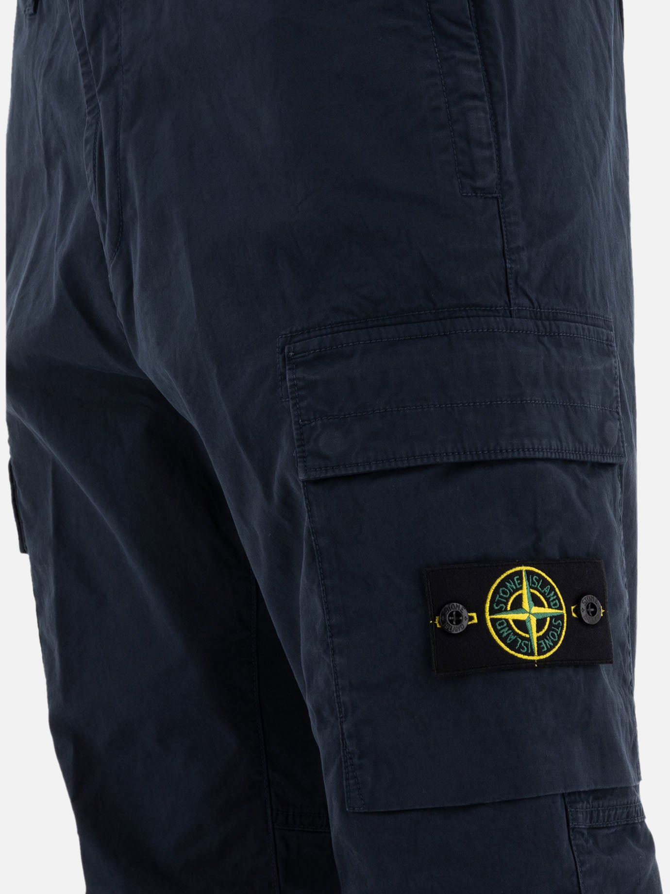 Stone Island Cotton twill cargo trousers 19758769_30 Blue 4