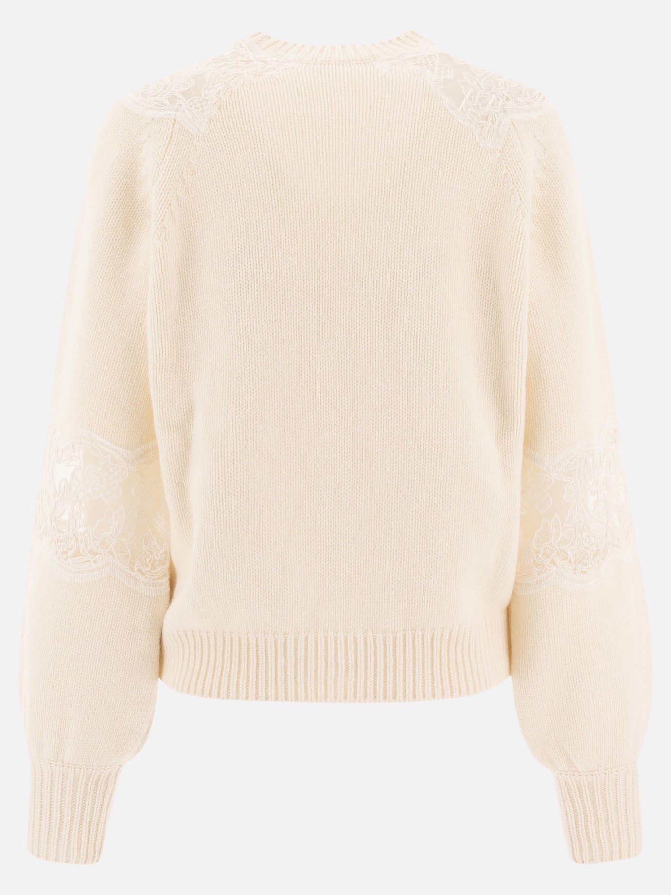 Elie Saab Sweater with lace inserts 10443586_S White 2