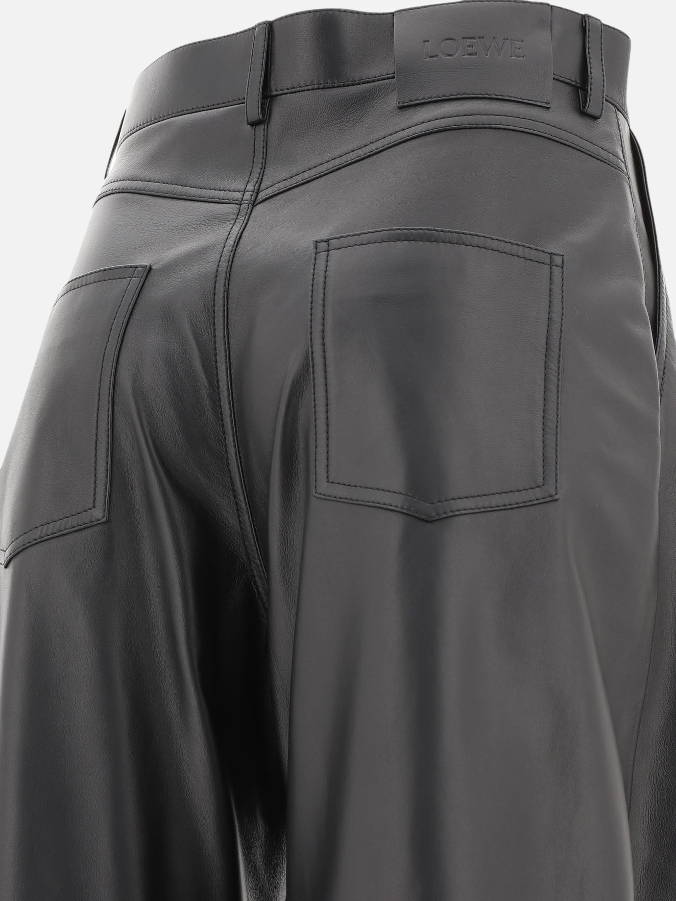 Loewe Balloon trousers in nappa lambskin 17370604_38 Black 3