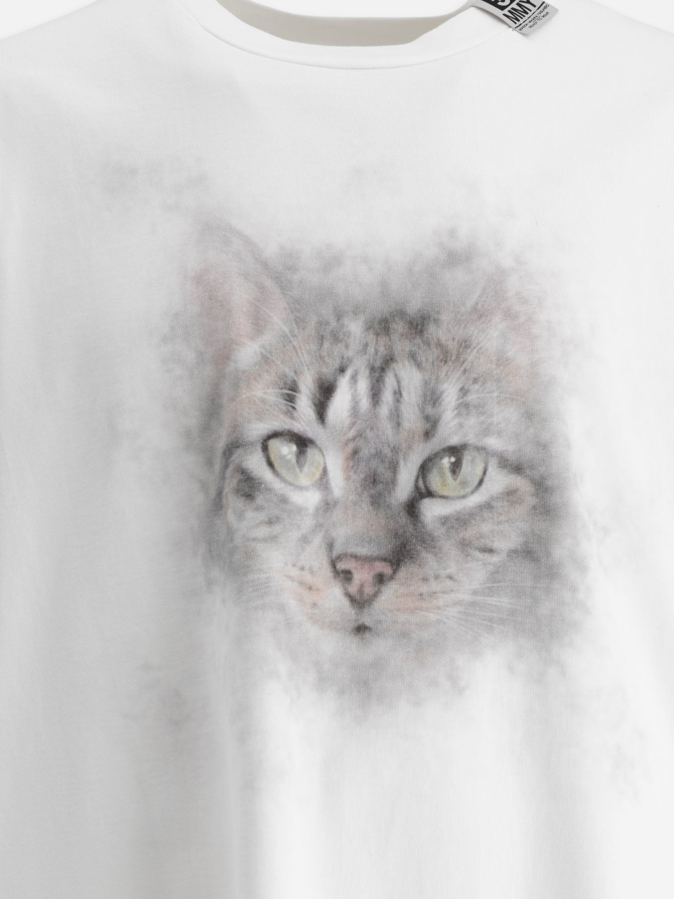 Maison Mihara Yasuhiro T-shrit with cat print 19871028_44 White 3