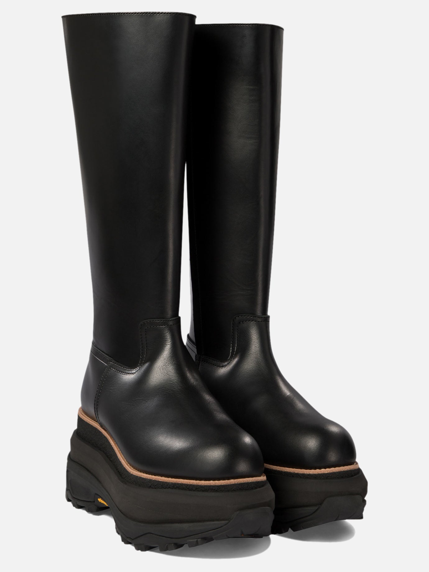 Knee-high 100% leather - 100% rubber Black - Sacai Women | PDP | VIETTI Online Store | Mobile_slide_2