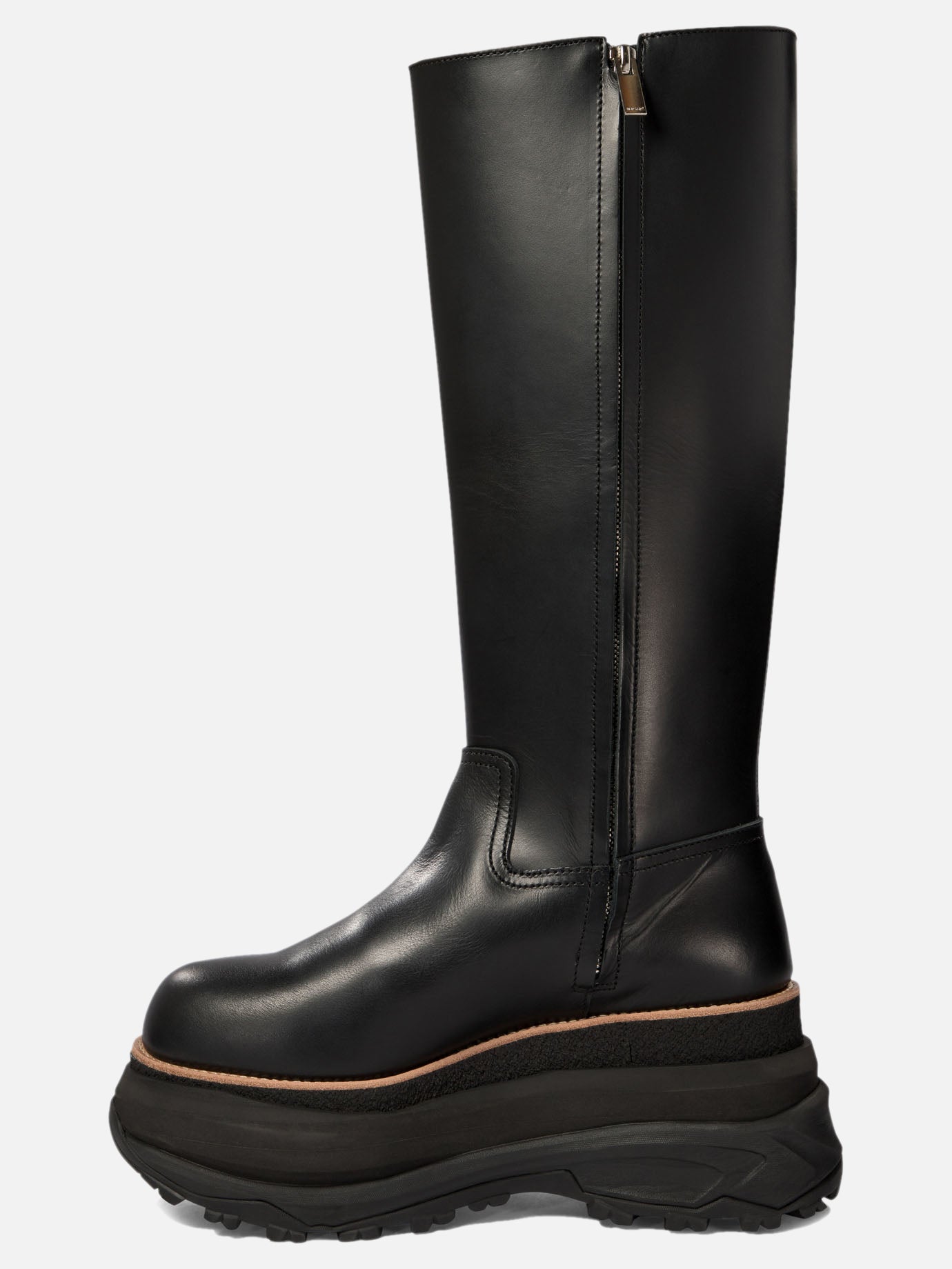 Knee-high 100% leather - 100% rubber Black - Sacai Women | PDP | VIETTI Online Store | Mobile_slide_3