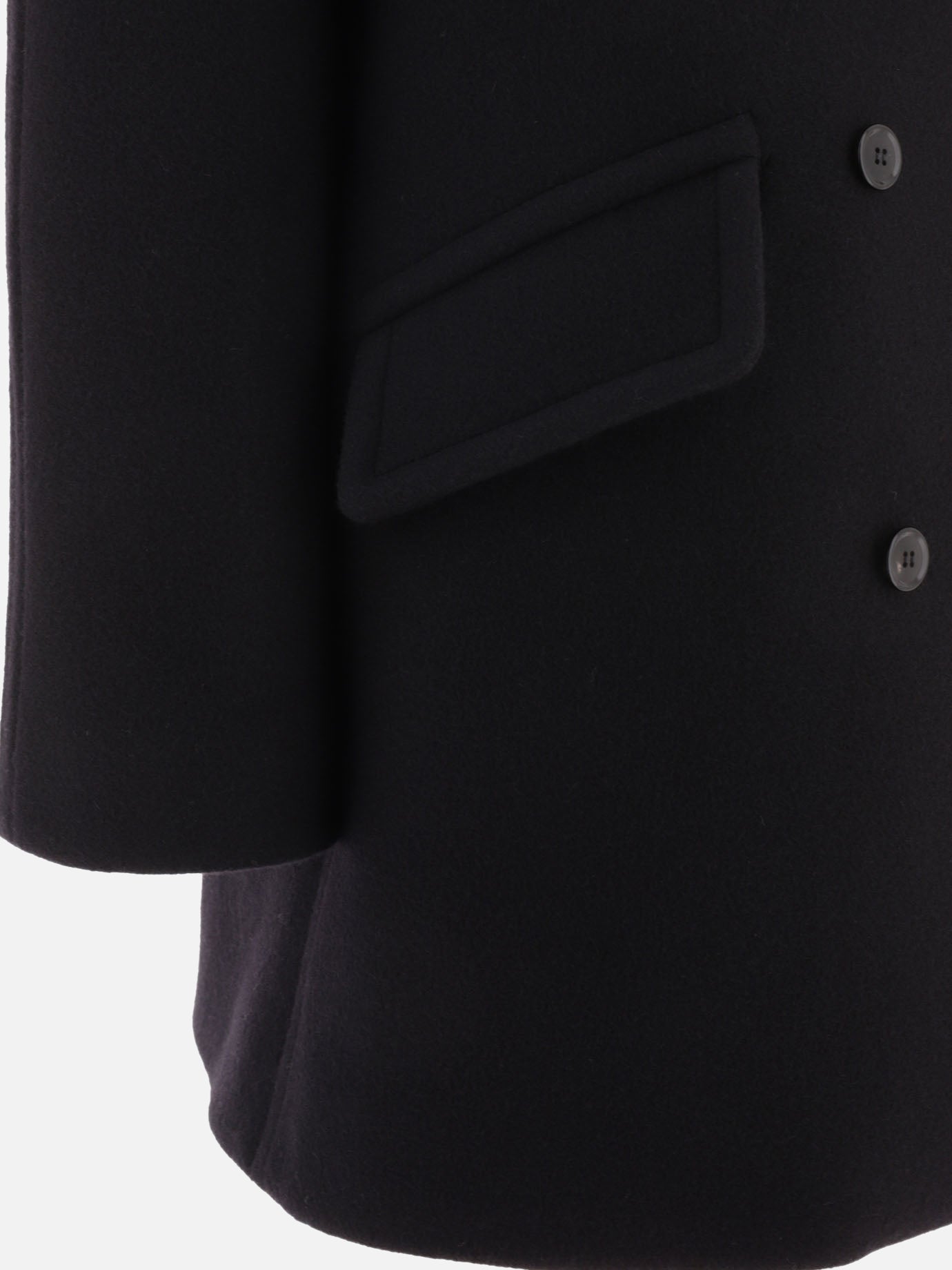 Long coats 83% wool 17% polyamide  Black - Alaïa Women | PDP | VIETTI Online Store | thumbnail_4