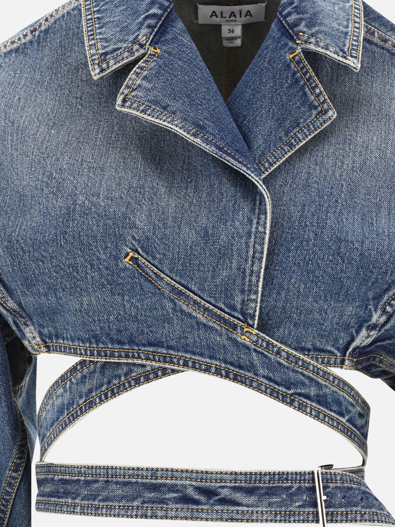Denim jackets 100% cotton  Blue - Alaïa Women | PDP | VIETTI Online Store | Zoom-Modal_3
