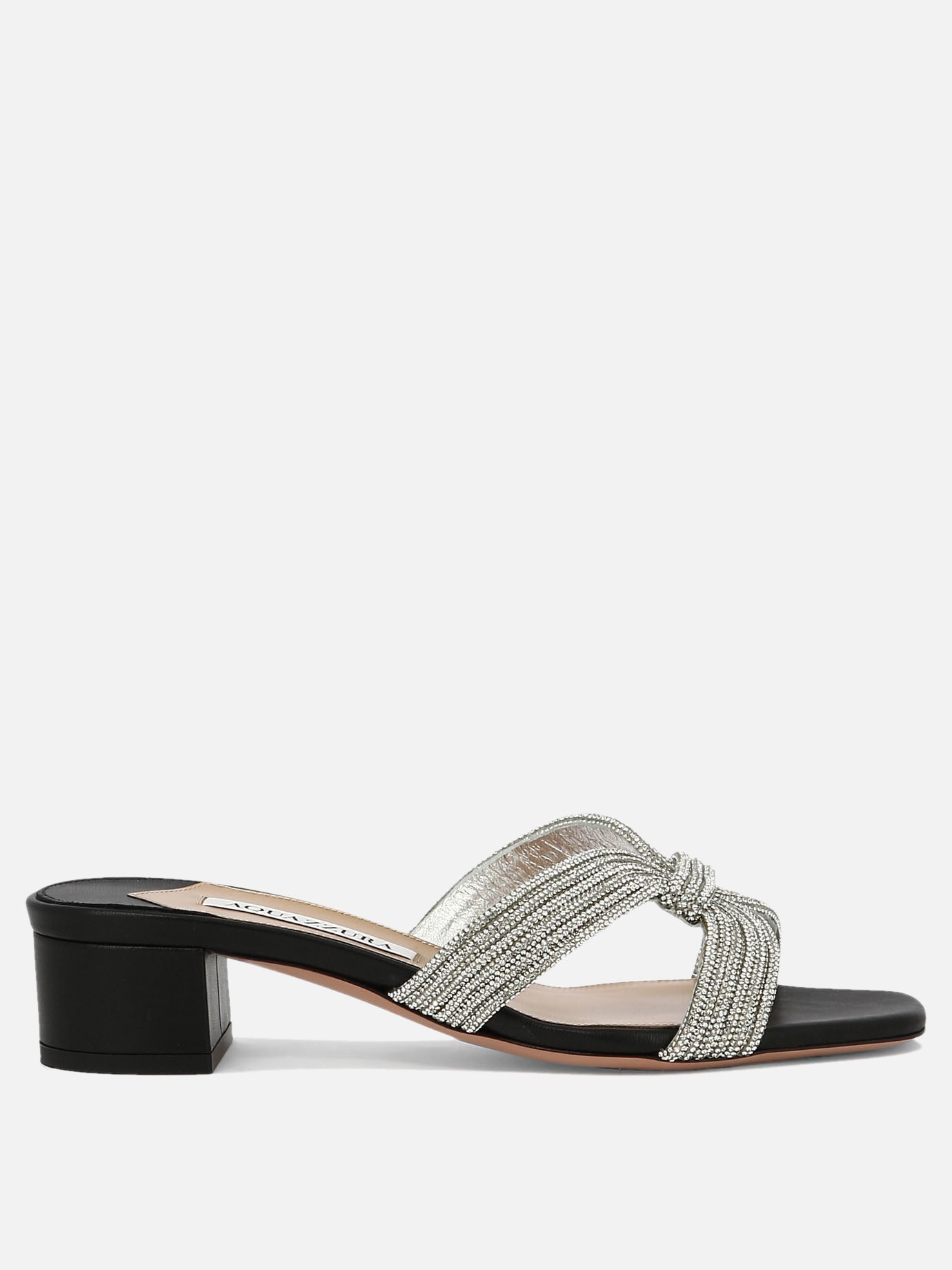 Heeled sandals 100% leather - 100% leather  Black - Aquazzura Women | PDP | VIETTI Online Store | thumbnail