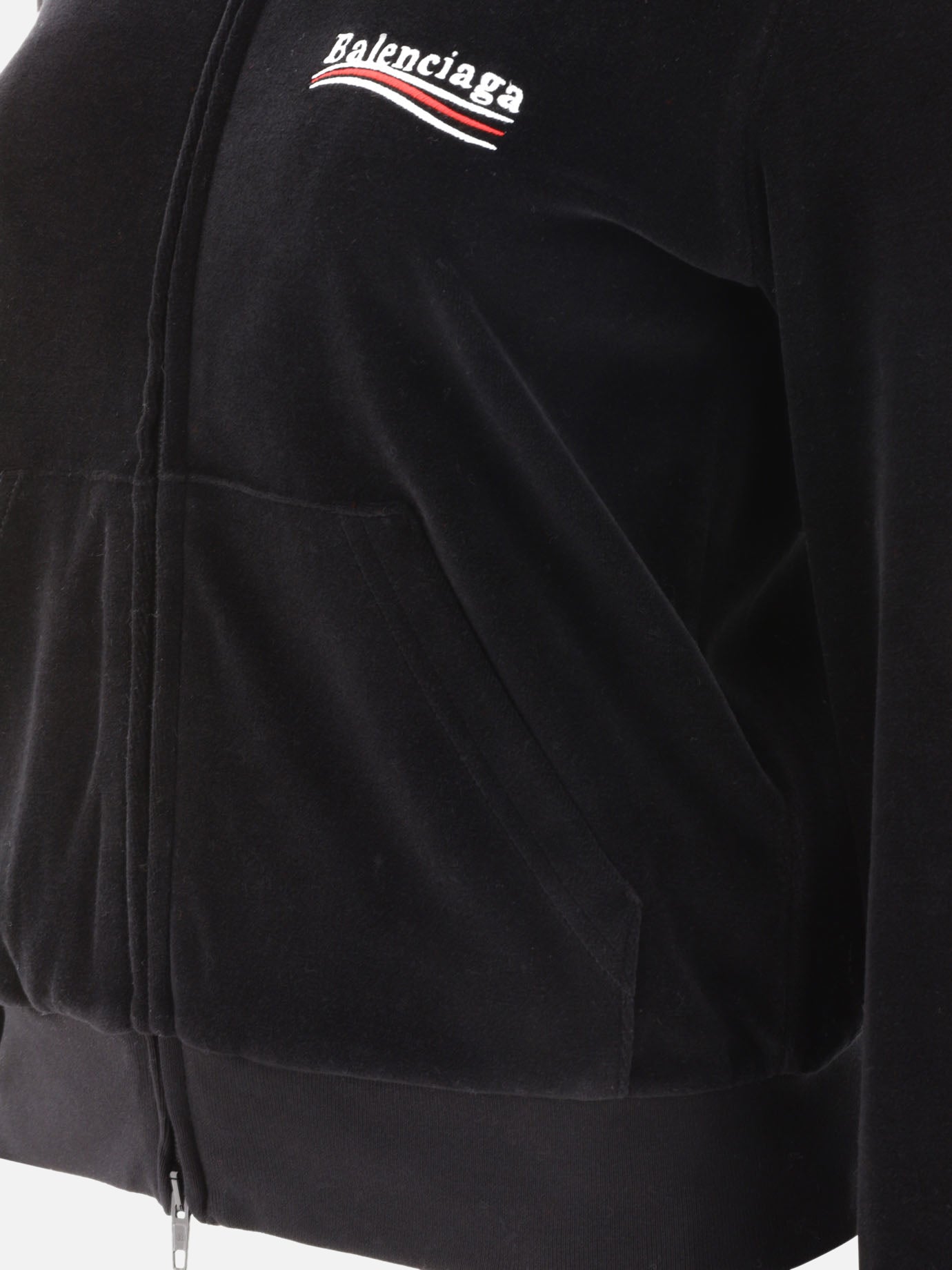 Full zip sweatshirts 100% cotton  Black - Balenciaga Women | PDP | VIETTI Online Store | thumbnail_4