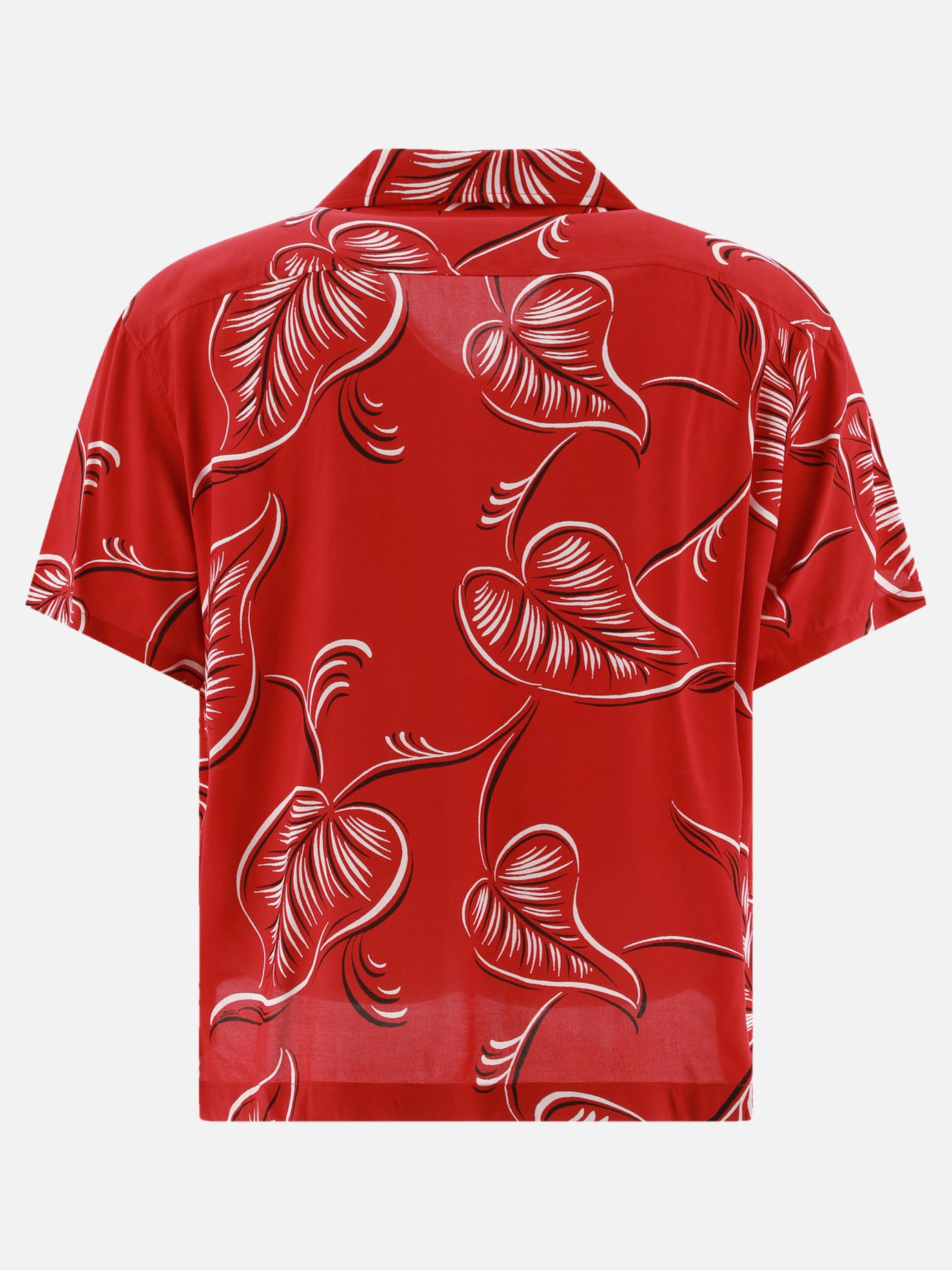 Bode "Creeping Begonia" shirt Red