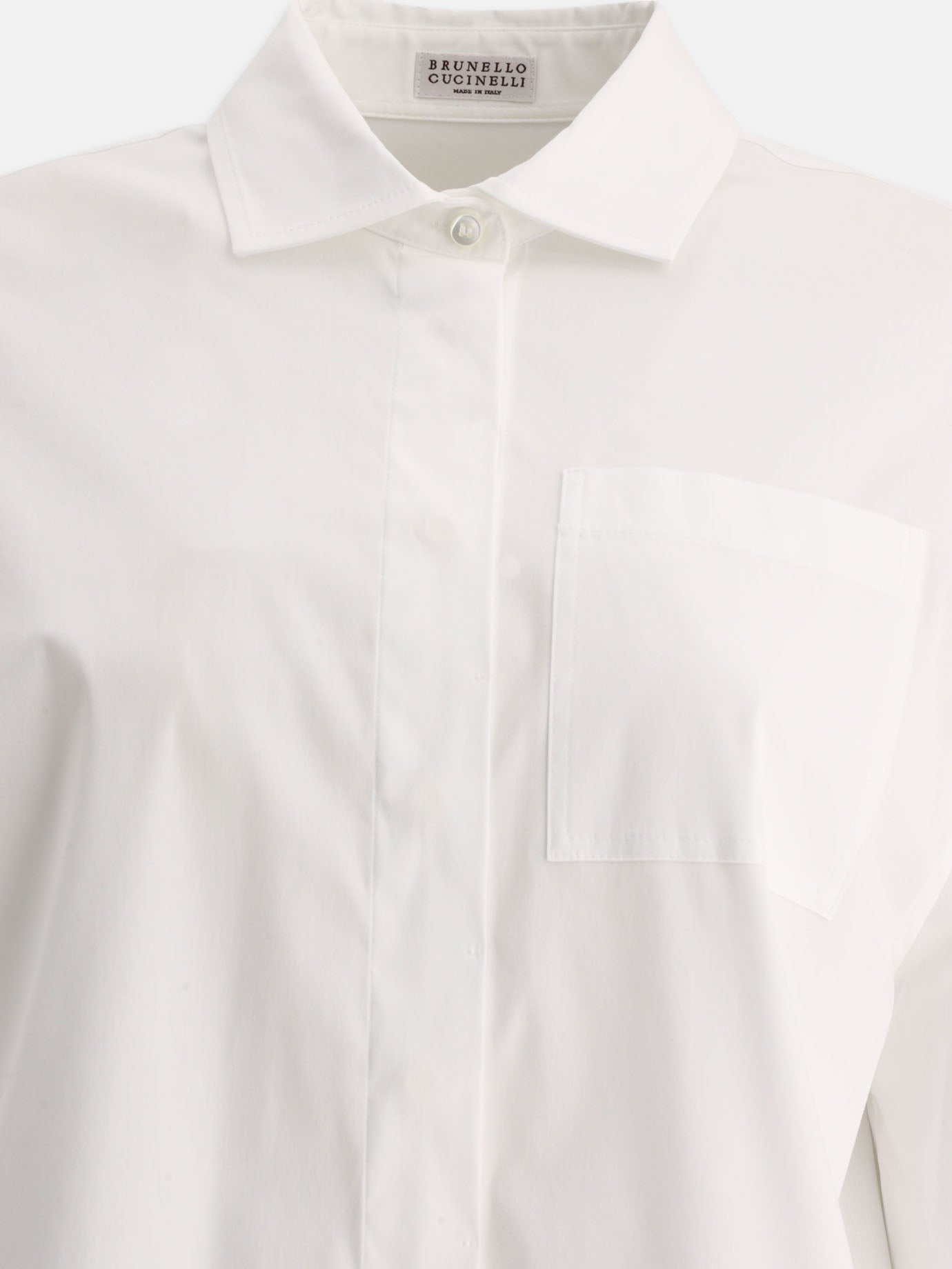 Formal shirts 72% cotton 23% polyammide 5% elastane  White - Brunello Cucinelli Women | PDP | VIETTI Online Store | thumbnail_3