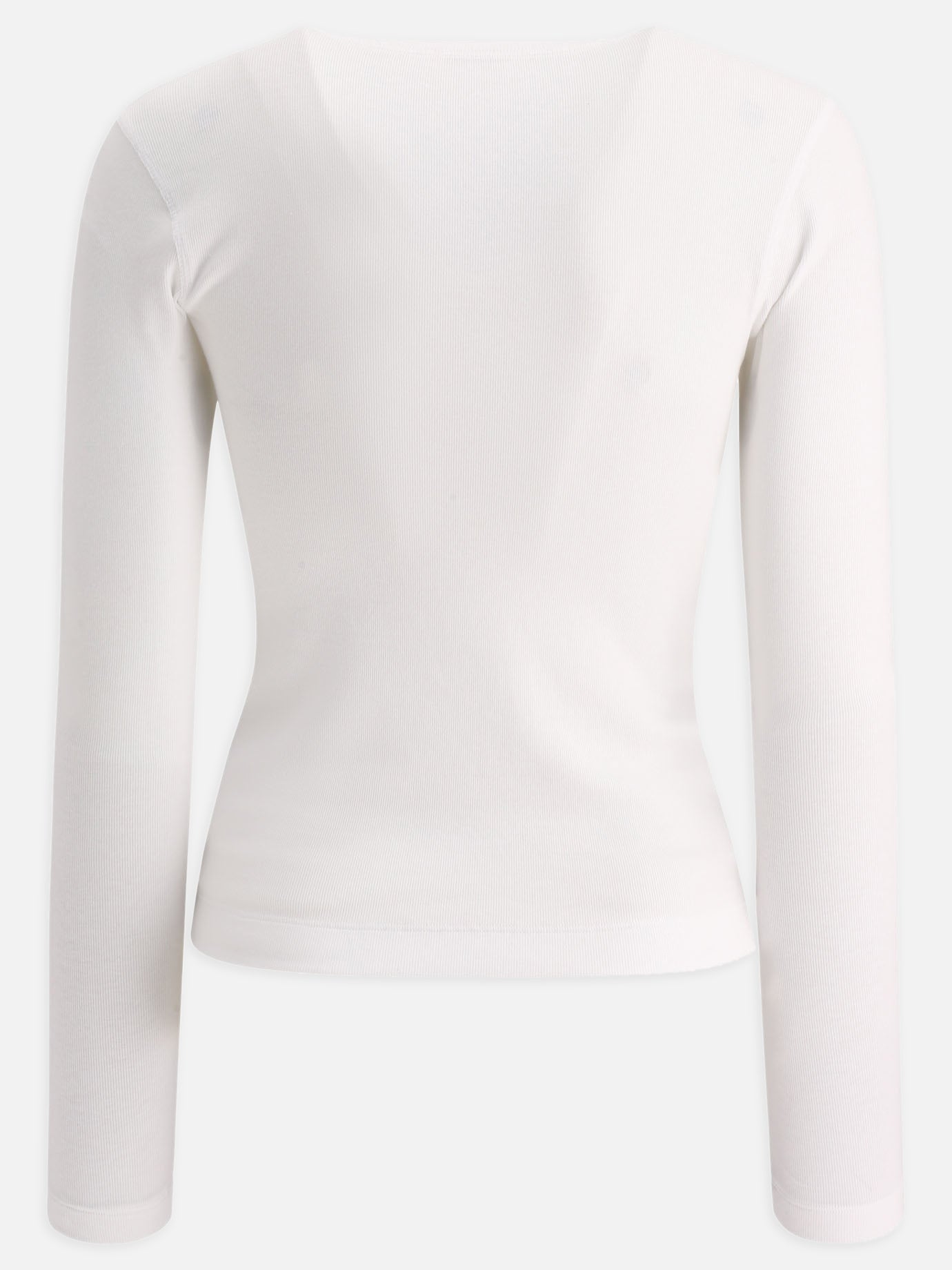 V neck t-shirts 94% cotton 6% elastane  White - Brunello Cucinelli Women | PDP | VIETTI Online Store | Zoom-Modal_2
