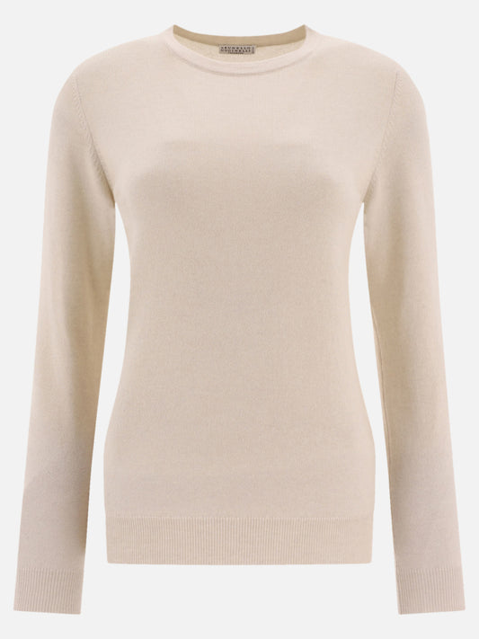 Cashmere sweater with monili