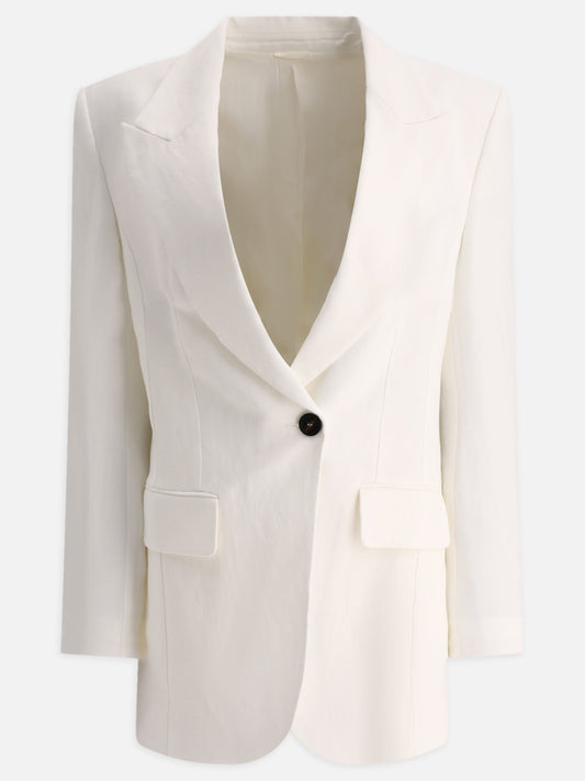 Blazers 73% viscose 27% linen  White - Brunello Cucinelli Women | PLP | VIETTI Online Store 
