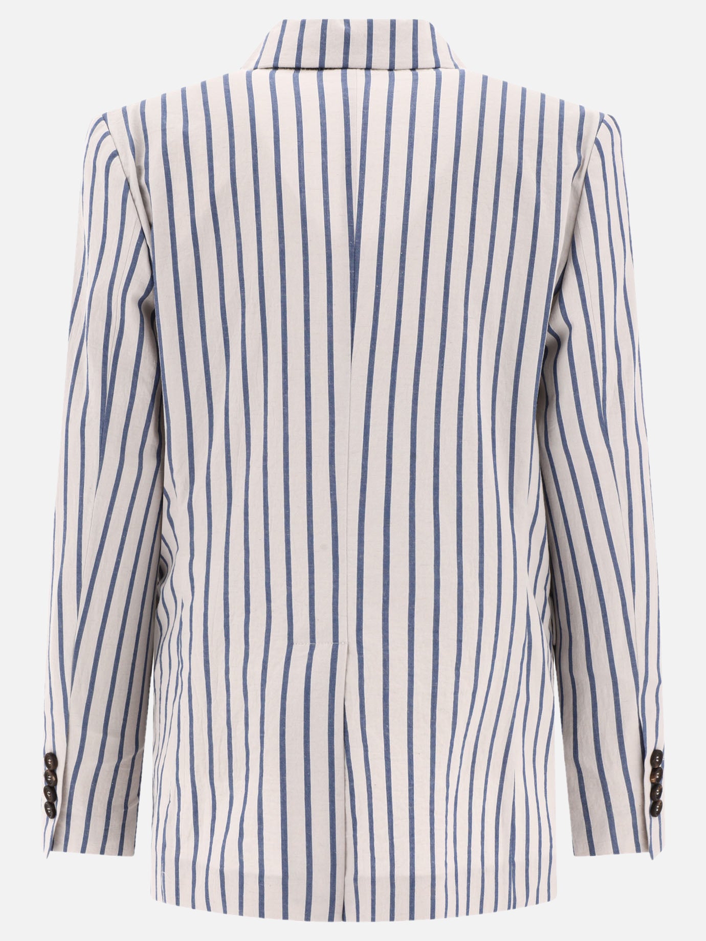 Blazers 95% cotton 3% linen 2% ramie  Light blue - Brunello Cucinelli Women | PDP | VIETTI Online Store | Zoom-Modal_2
