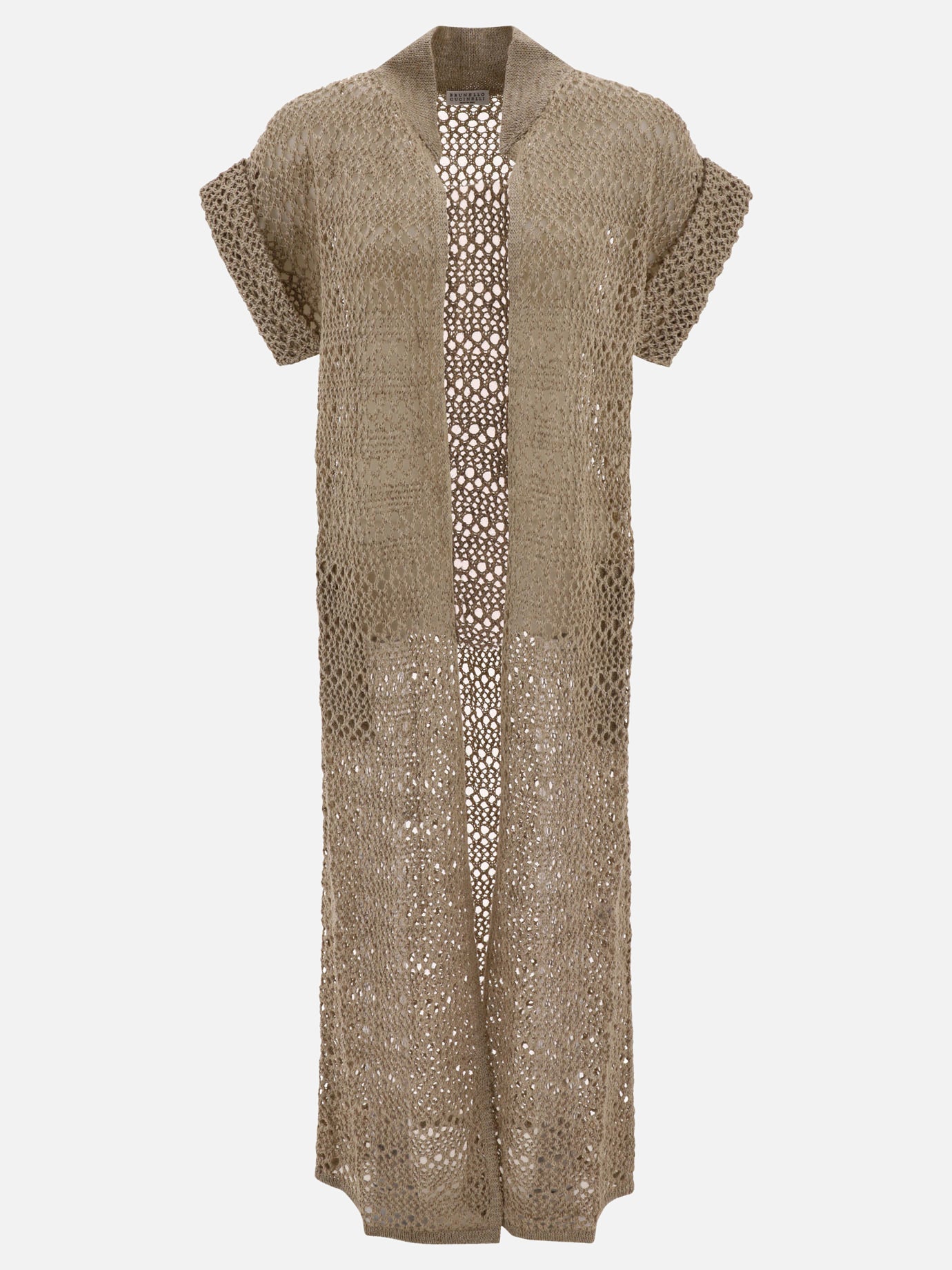 Cardigans 70% linen 30% silk  Beige - Brunello Cucinelli Women | PDP | VIETTI Online Store | thumbnail