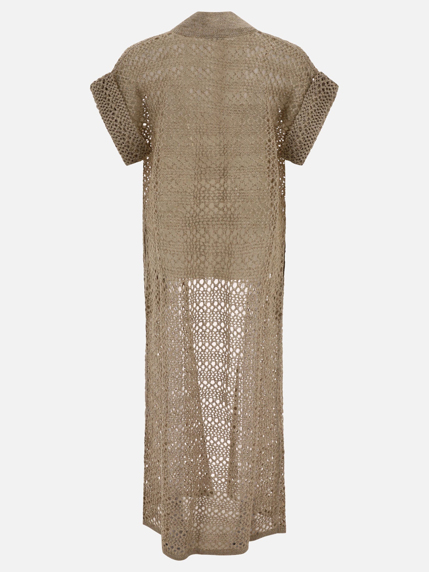 Cardigans 70% linen 30% silk  Beige - Brunello Cucinelli Women | PDP | VIETTI Online Store | Zoom-Modal_2
