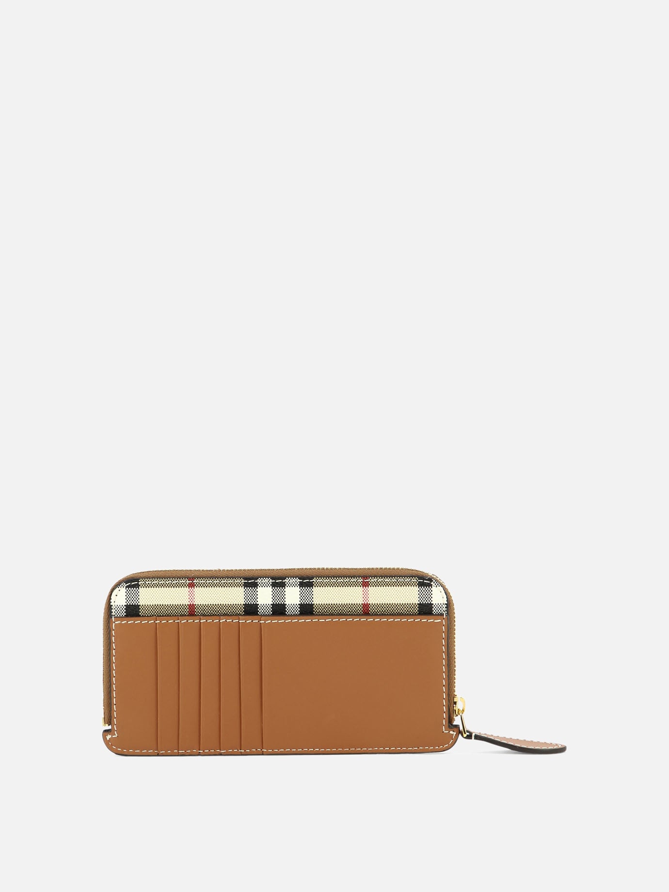 Card holders 71% polyurethane 16% polyester 12% cotton 1% acrylic  Beige - Burberry Women | PDP | VIETTI Online Store | Zoom-Modal_3
