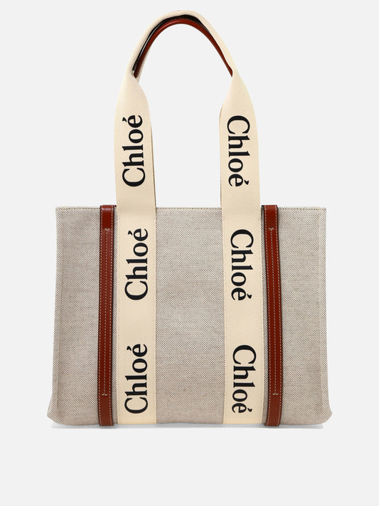 Medium bags 100% linen  Beige - Chloé Women | PLP | VIETTI Online Store 
