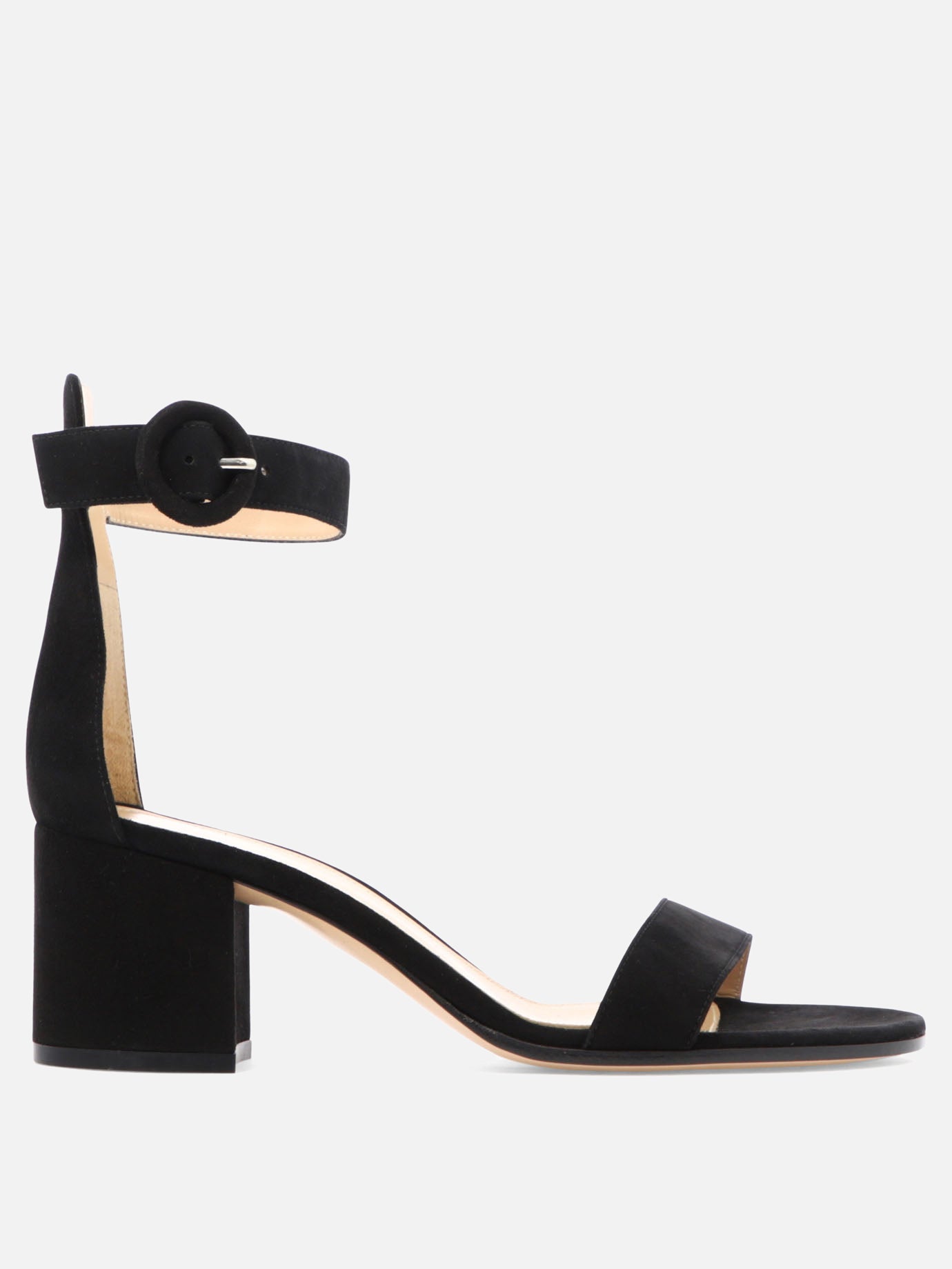 Heeled sandals 100% suede - 100% leather  Black - Gianvito Rossi Women | PDP | VIETTI Online Store | Zoom-Modal
