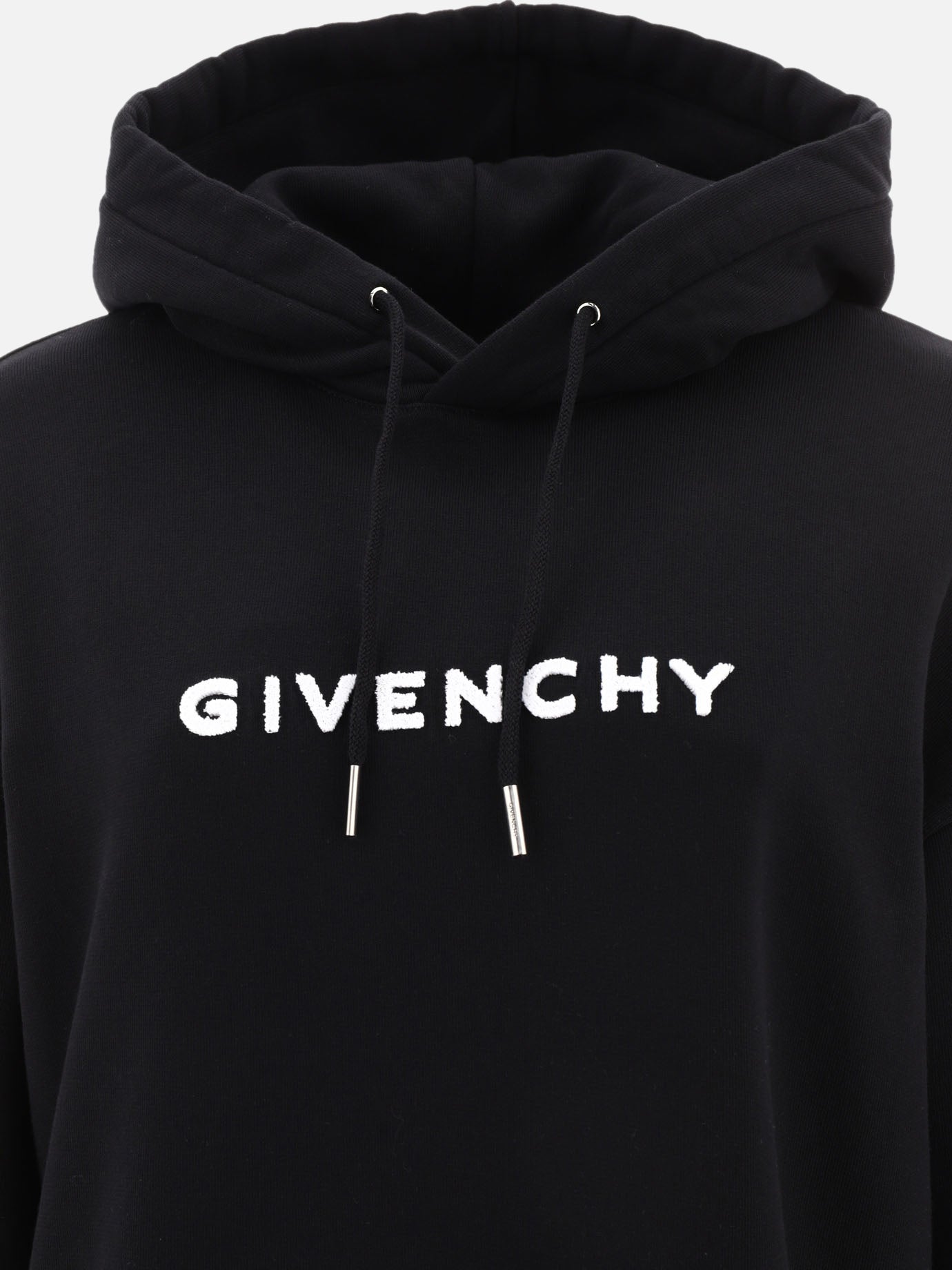 Flocked logo hoodie