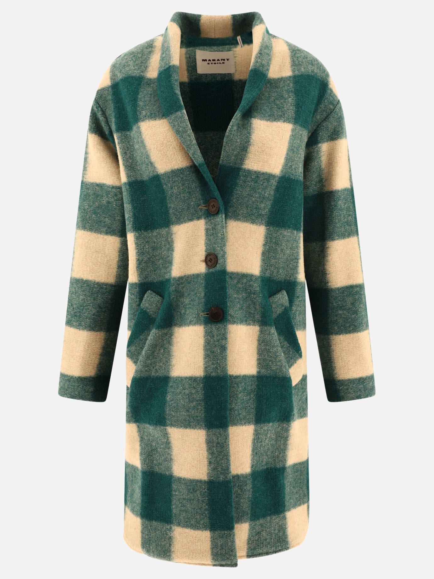 Long coats Check  Green - Marant Étoile Women | PDP | VIETTI Online Store | thumbnail