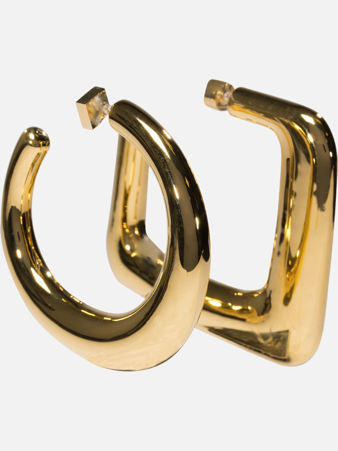 Jacquemus "Les Grandes Creoles Ovalo" earrings Gold