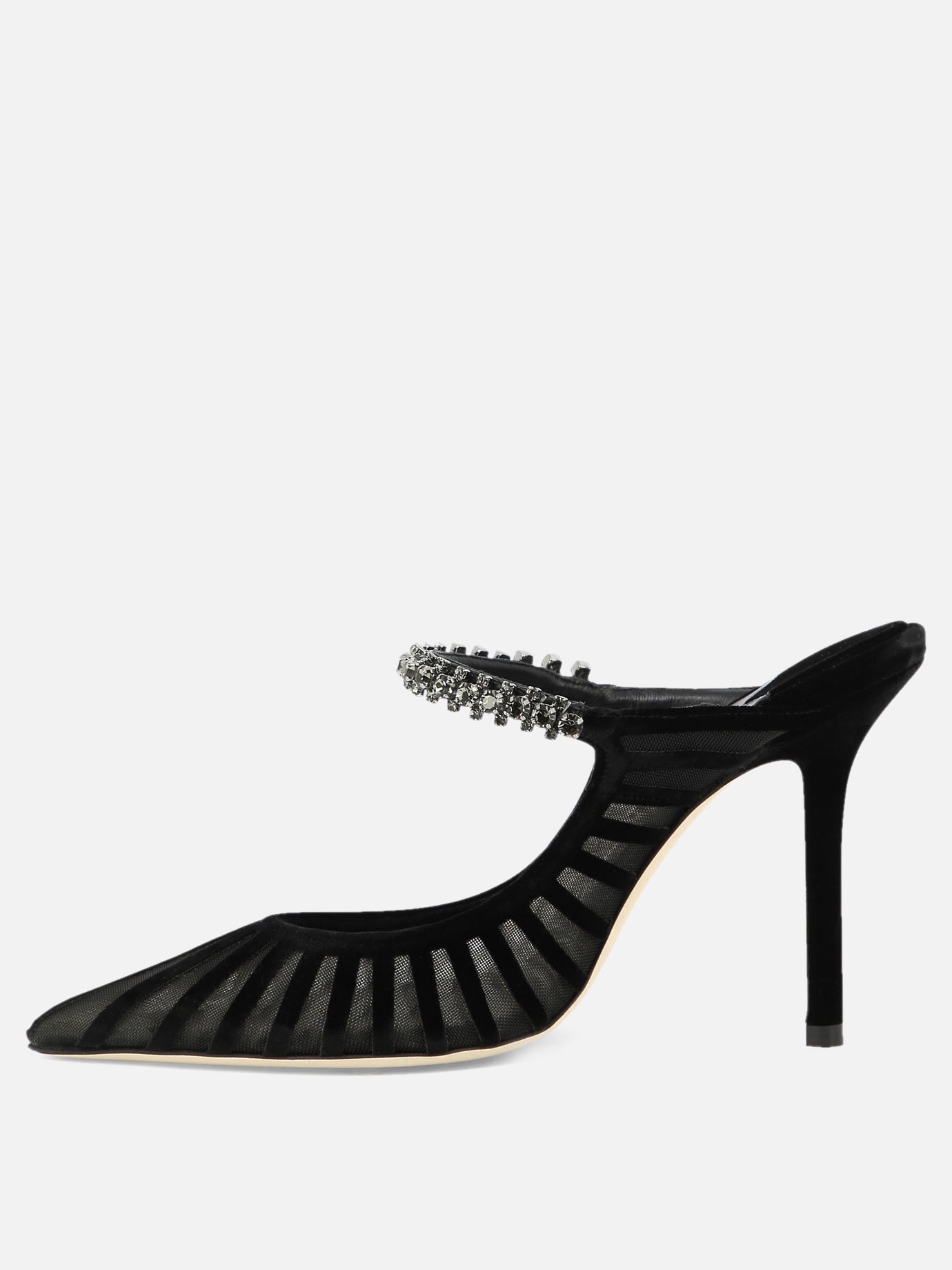 Mules 100% velvet - 100% leather  Black - Jimmy Choo Women | PDP | VIETTI Online Store | thumbnail_3