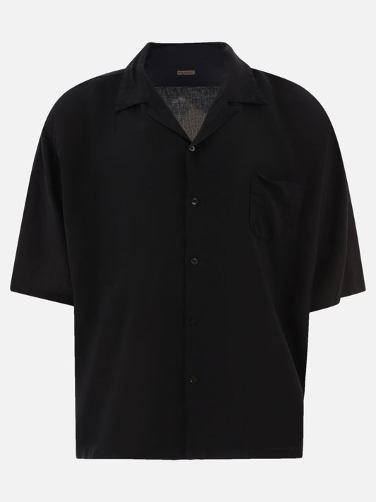 KAPITAL Linen-blend shirt Black