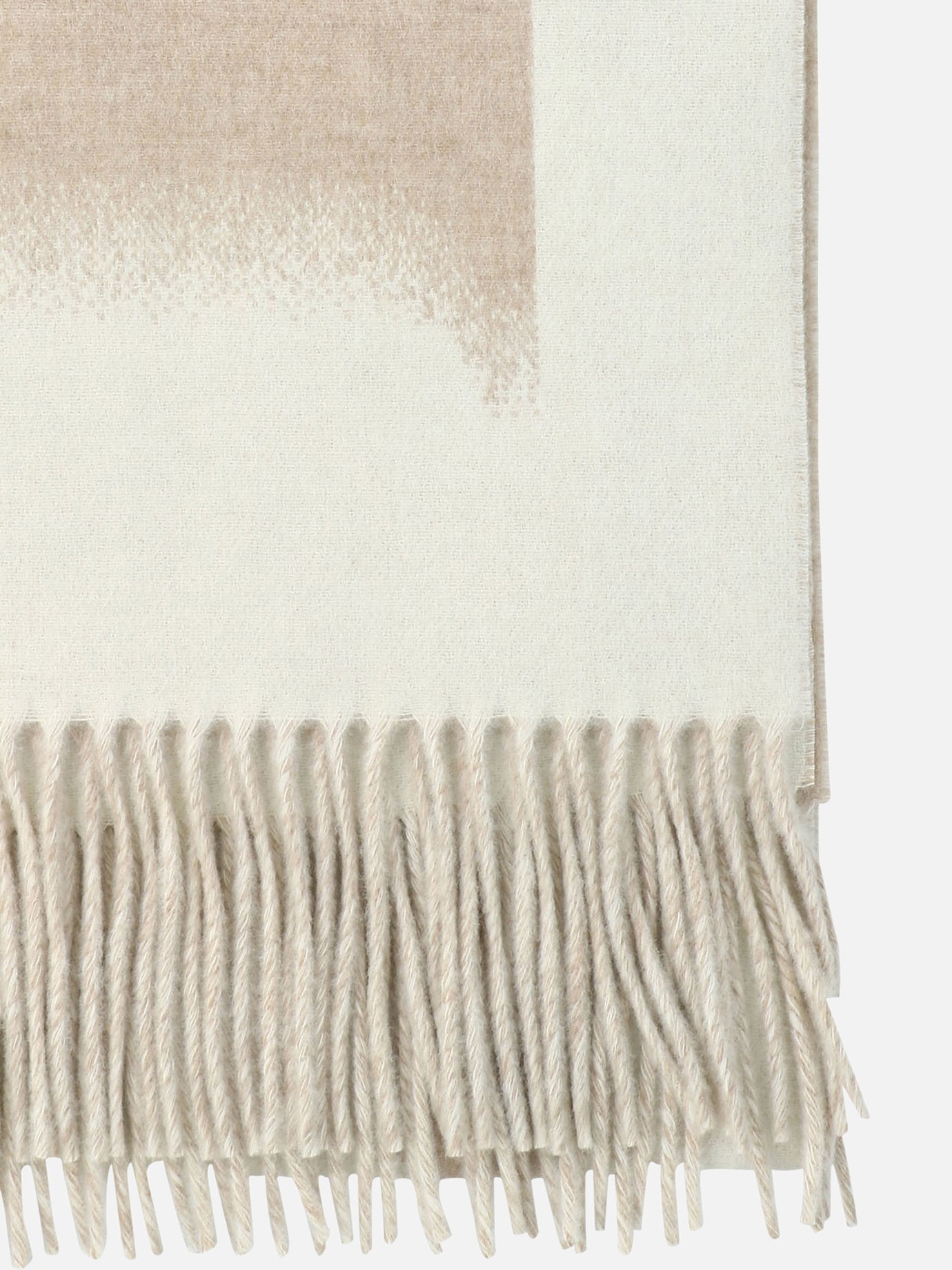 Fringed scarves 90% wool 10% cashmere  Beige - Loewe Women | PDP | VIETTI Online Store | Zoom-Modal_2
