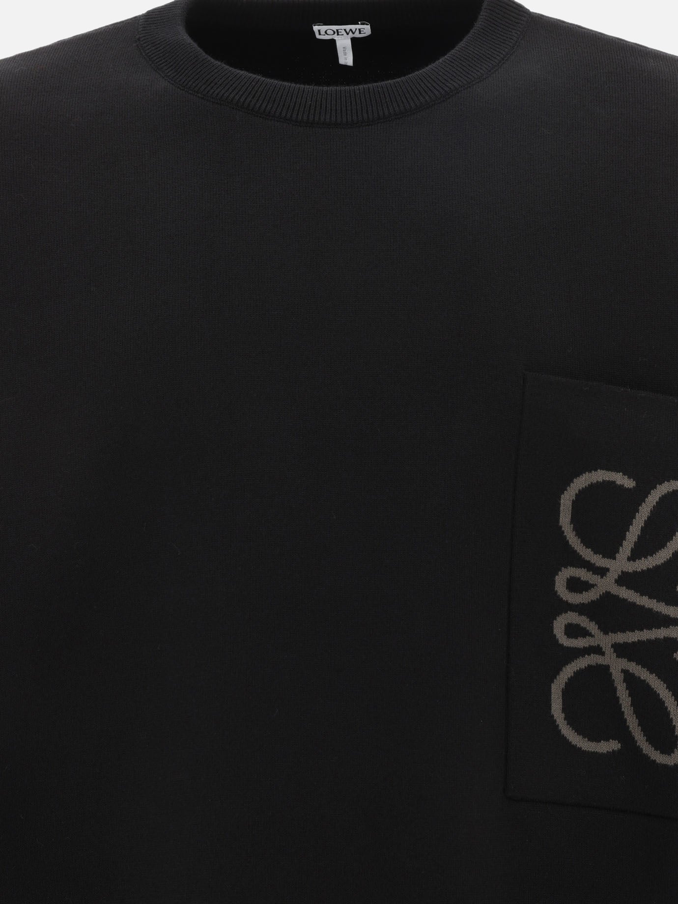 Crewneck sweaters 49% viscose 43% cotton 6% polyamide 2% elastane  Black - Loewe Men | PDP | VIETTI Online Store | Zoom-Modal_3
