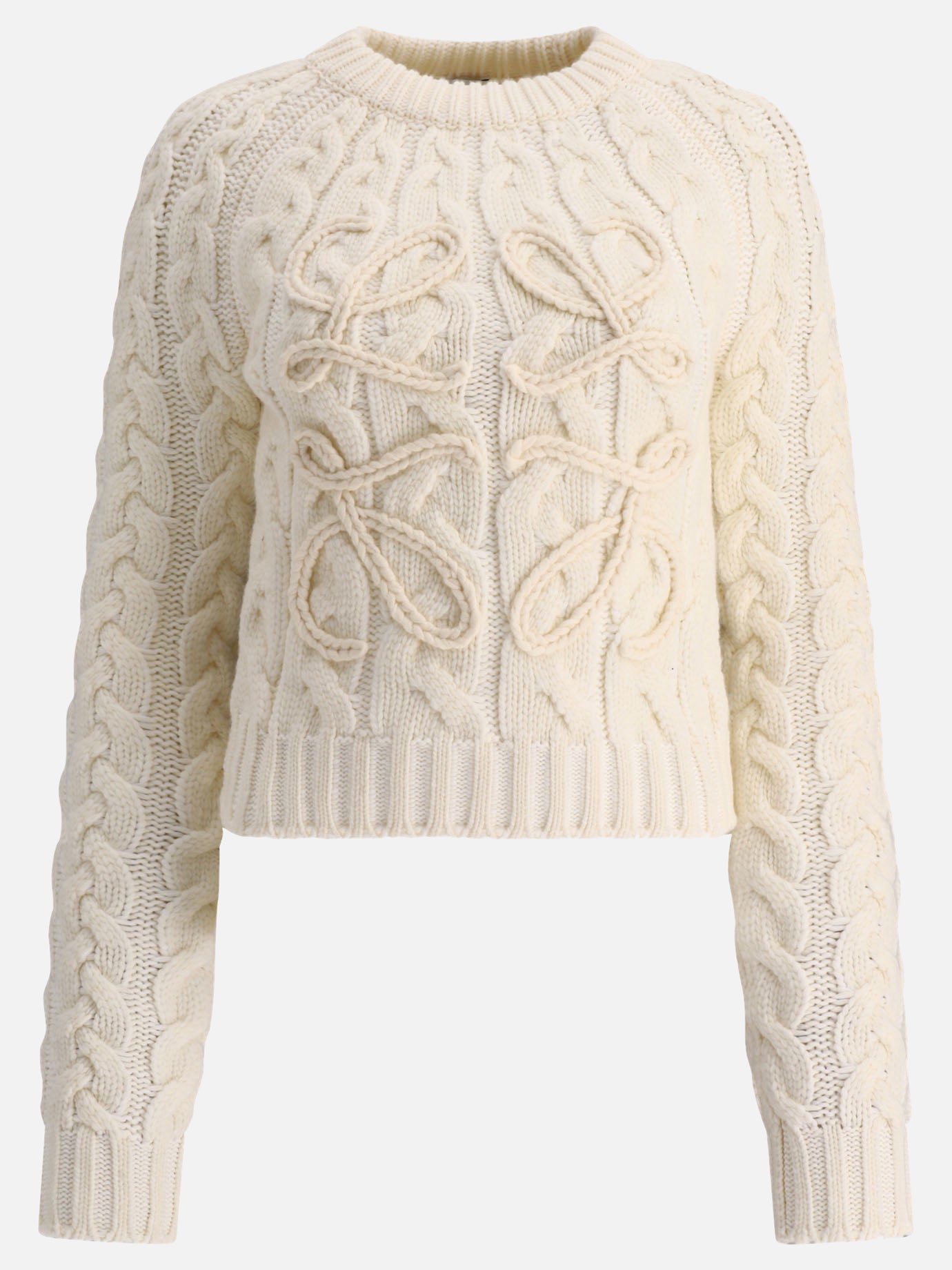 Crewneck sweaters 63% wool 37% polypropylene  White - Loewe Women | PDP | VIETTI Online Store | Zoom-Modal
