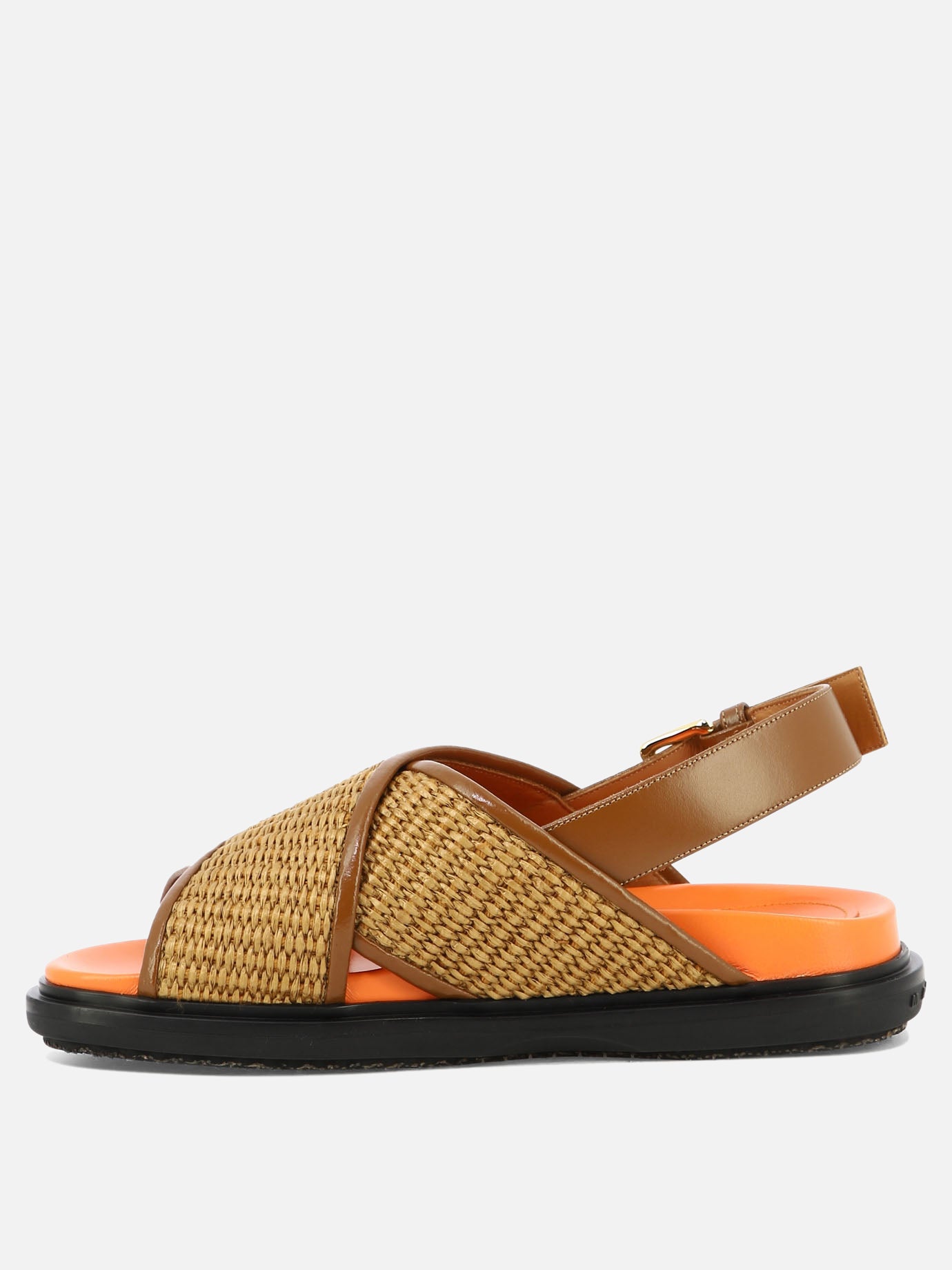 Flat sandals 52% cotton 48% polyamide - 100% rubber  Brown - Marni Women | PDP | VIETTI Online Store | thumbnail_3