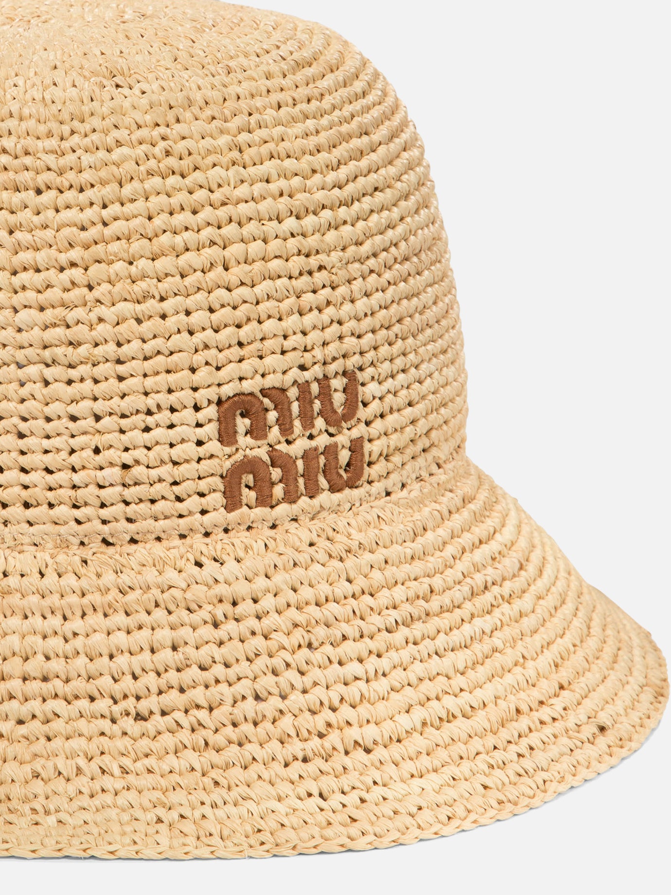 Woven fabric bucket hat