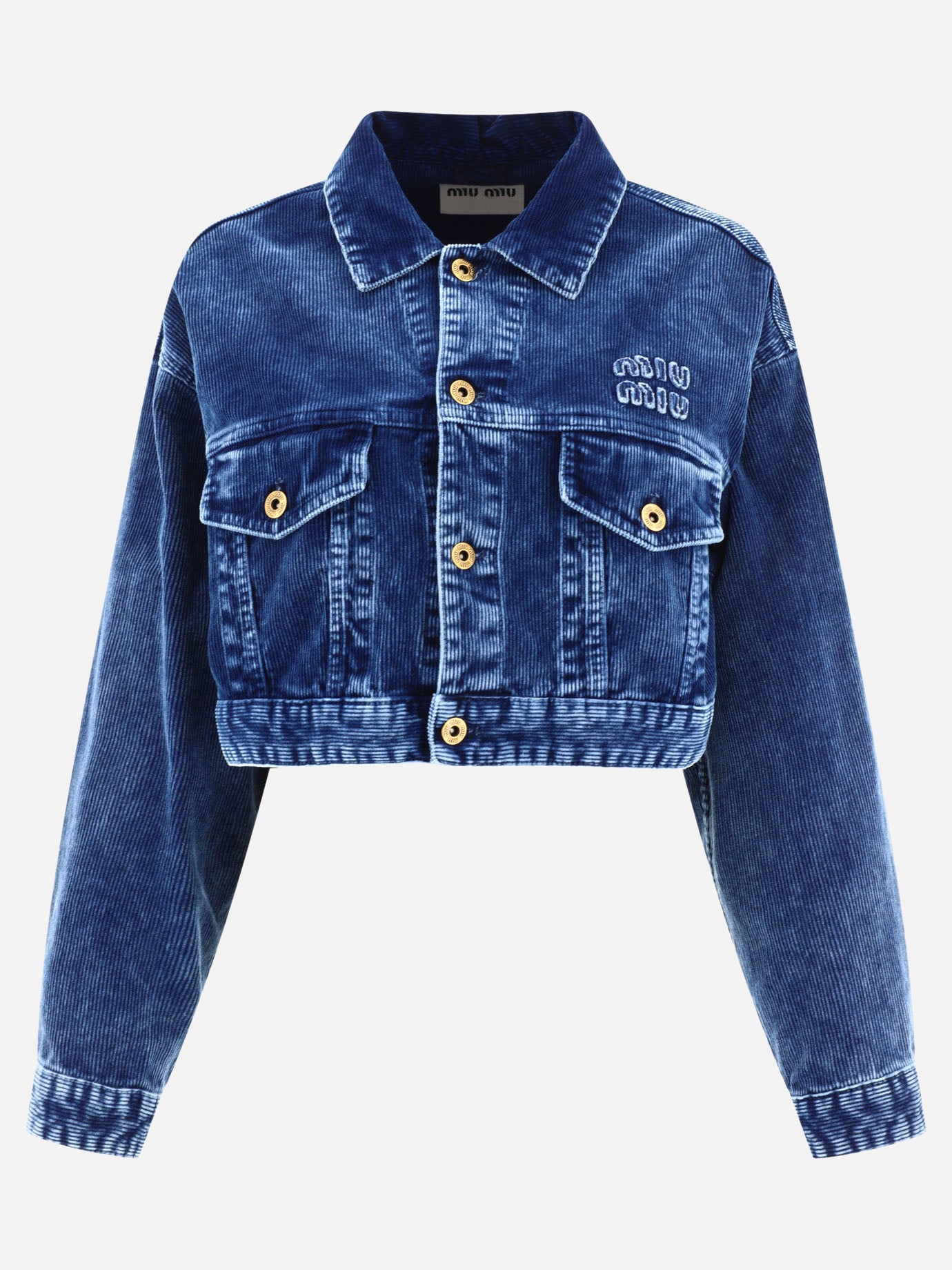 Denim jackets 100% cotton  Blue - Miu Miu Women | PDP | VIETTI Online Store | thumbnail