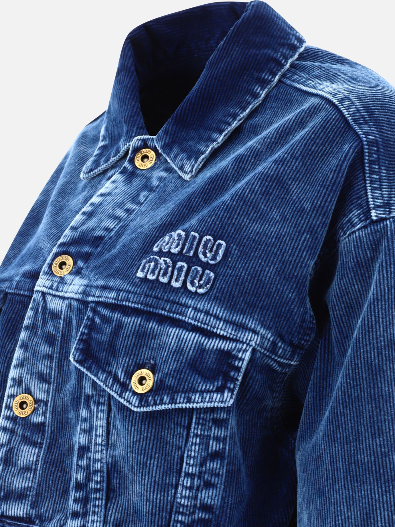 Denim jackets 100% cotton  Blue - Miu Miu Women | PDP | VIETTI Online Store | thumbnail_4