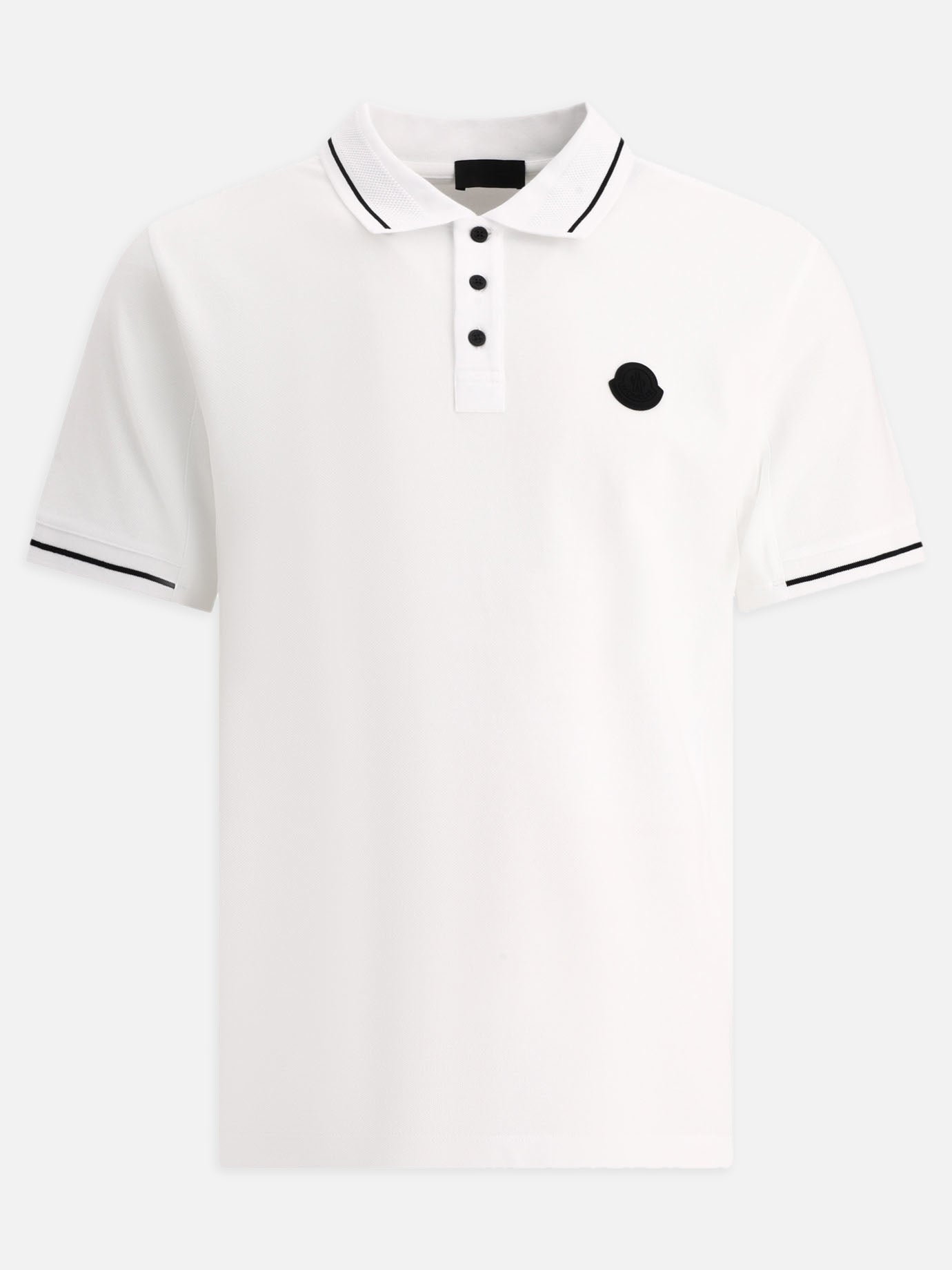 Polo shirts with buttons Logo  White - Moncler Men | PDP | VIETTI Online Store | Zoom-Modal
