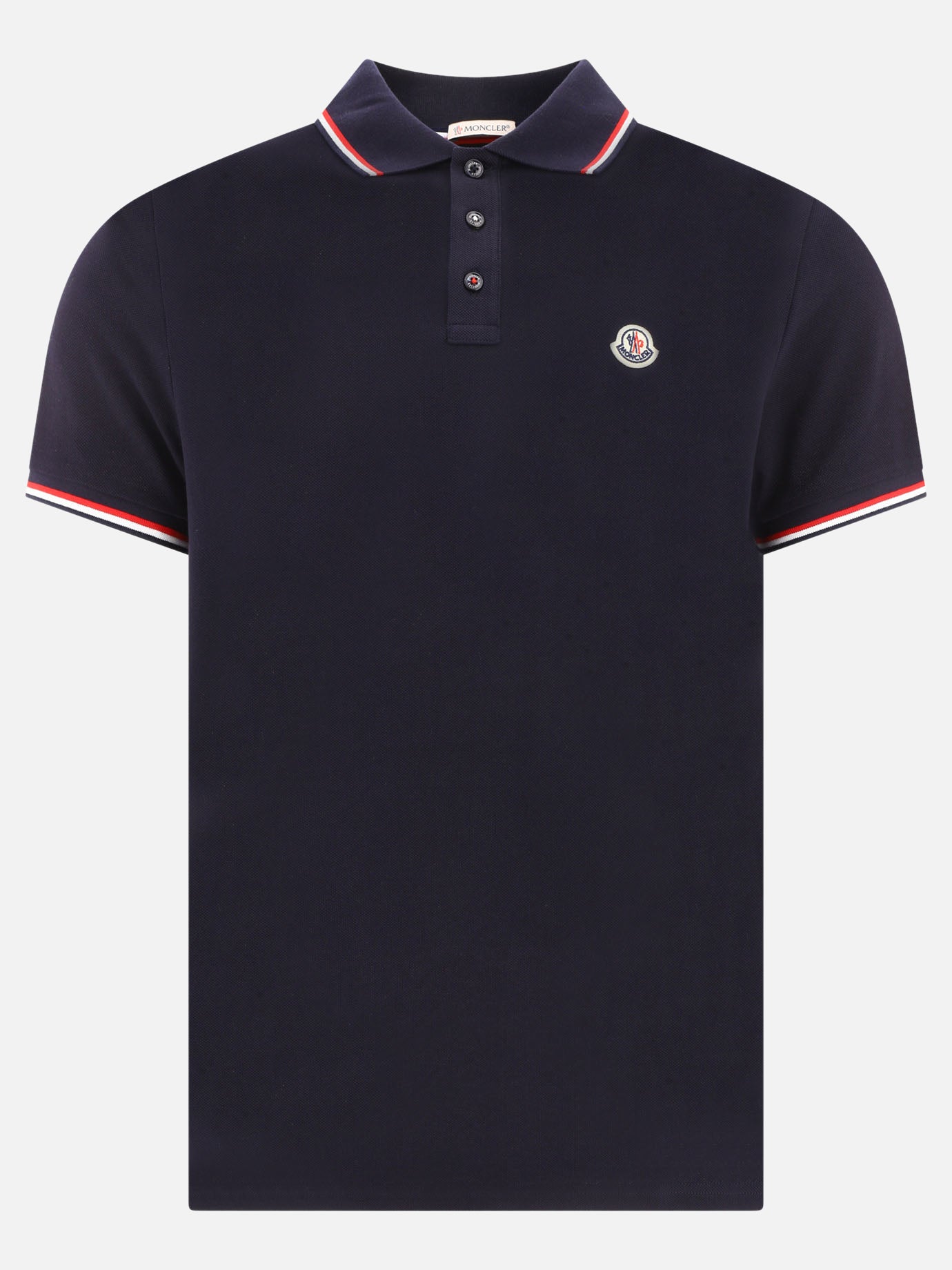 Polo shirts with buttons Logo  Blue - Moncler Men | PDP | VIETTI Online Store | thumbnail