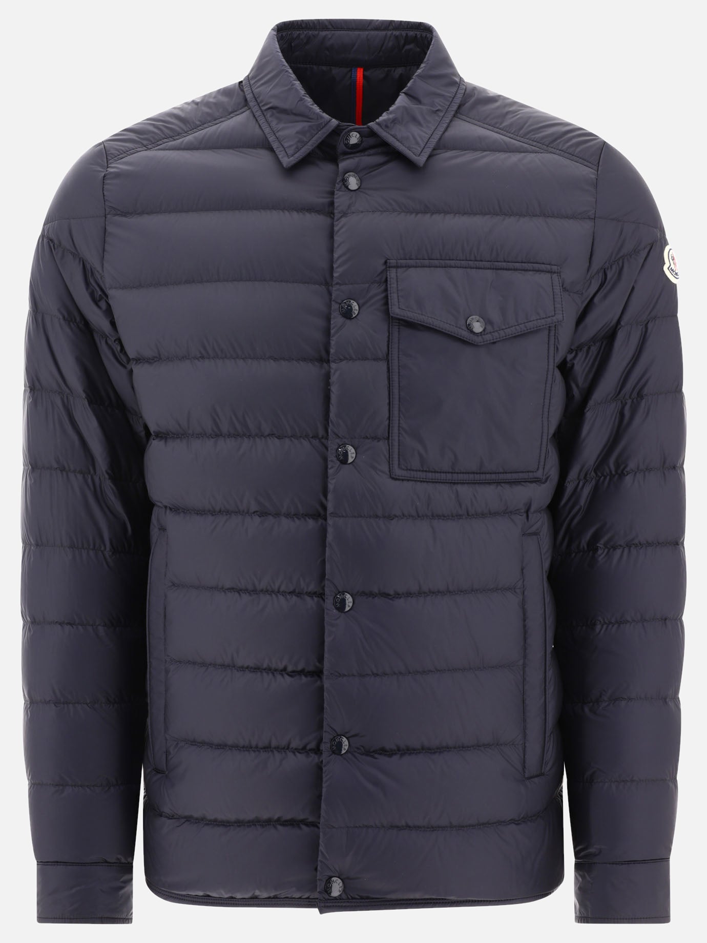 Down jackets 100% polyamide - Padding: down and feathers  Blue - Moncler Men | PDP | VIETTI Online Store | thumbnail