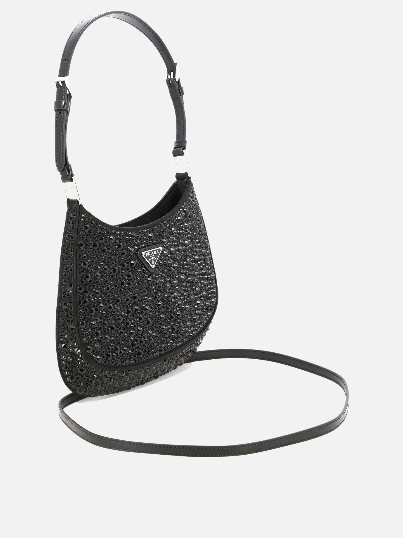 "Prada Cleo" satin bag with crystals