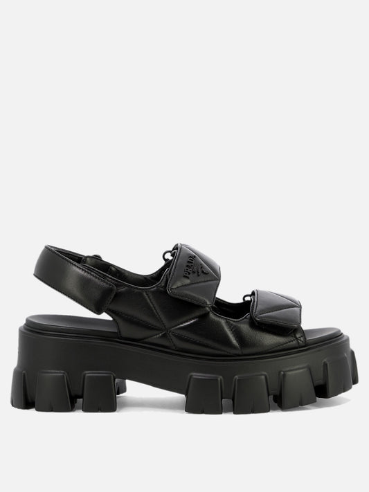Flat sandals 100% nappa - 100% rubber  Black - Prada Women | PLP | VIETTI Online Store 
