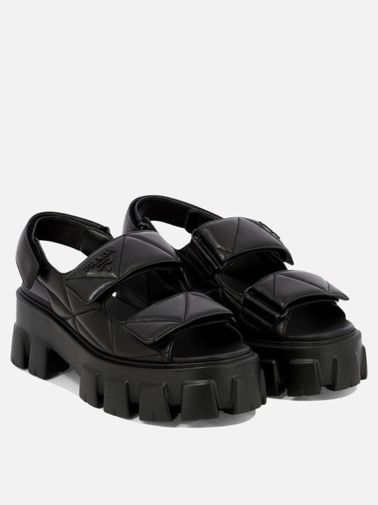 Flat sandals 100% nappa - 100% rubber  Black - Prada Women | PLP | VIETTI Online Store | 2
