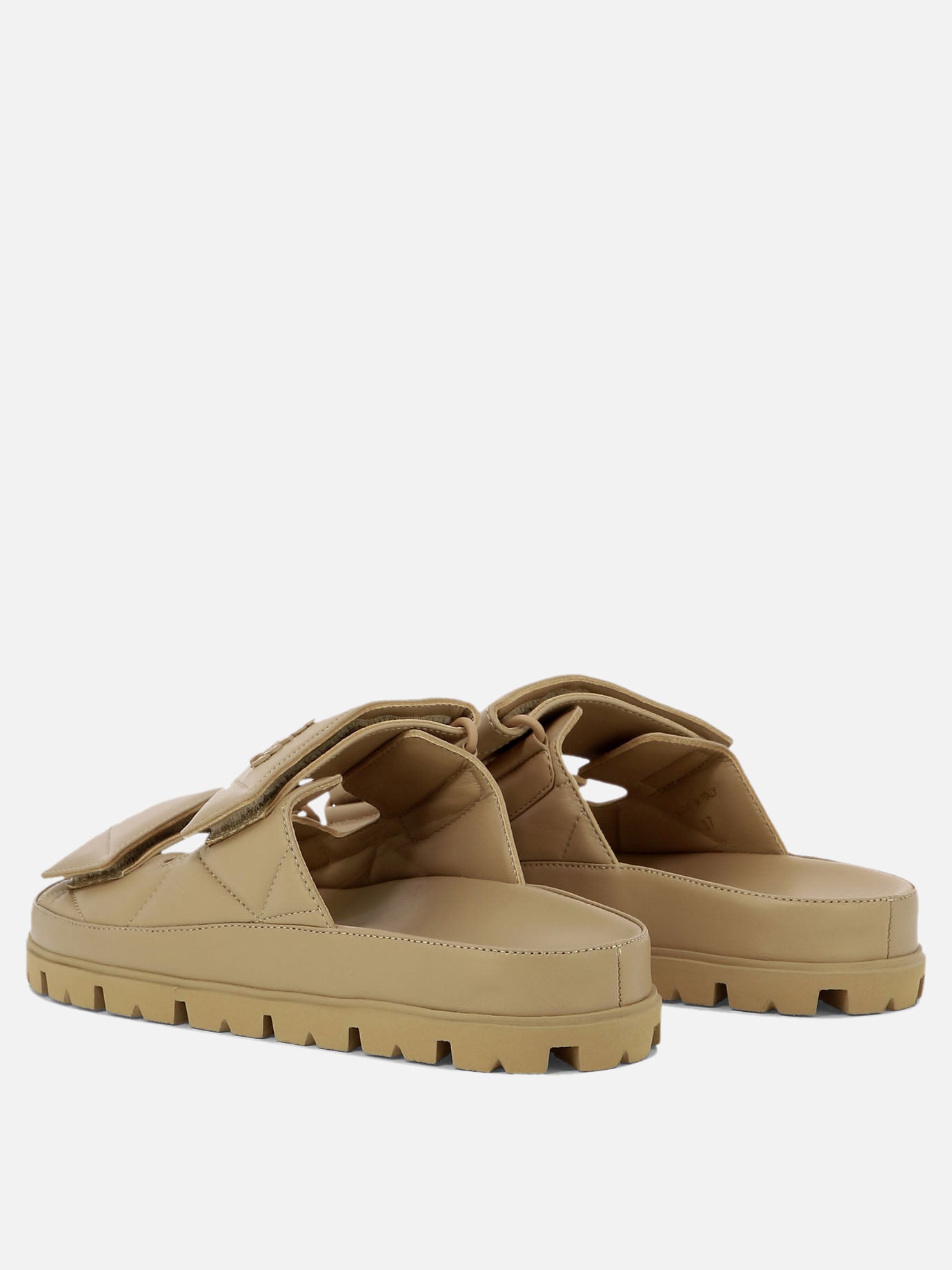 Flat sandals 100% nappa - 100% rubber  Beige - Prada Women | PDP | VIETTI Online Store | thumbnail_4