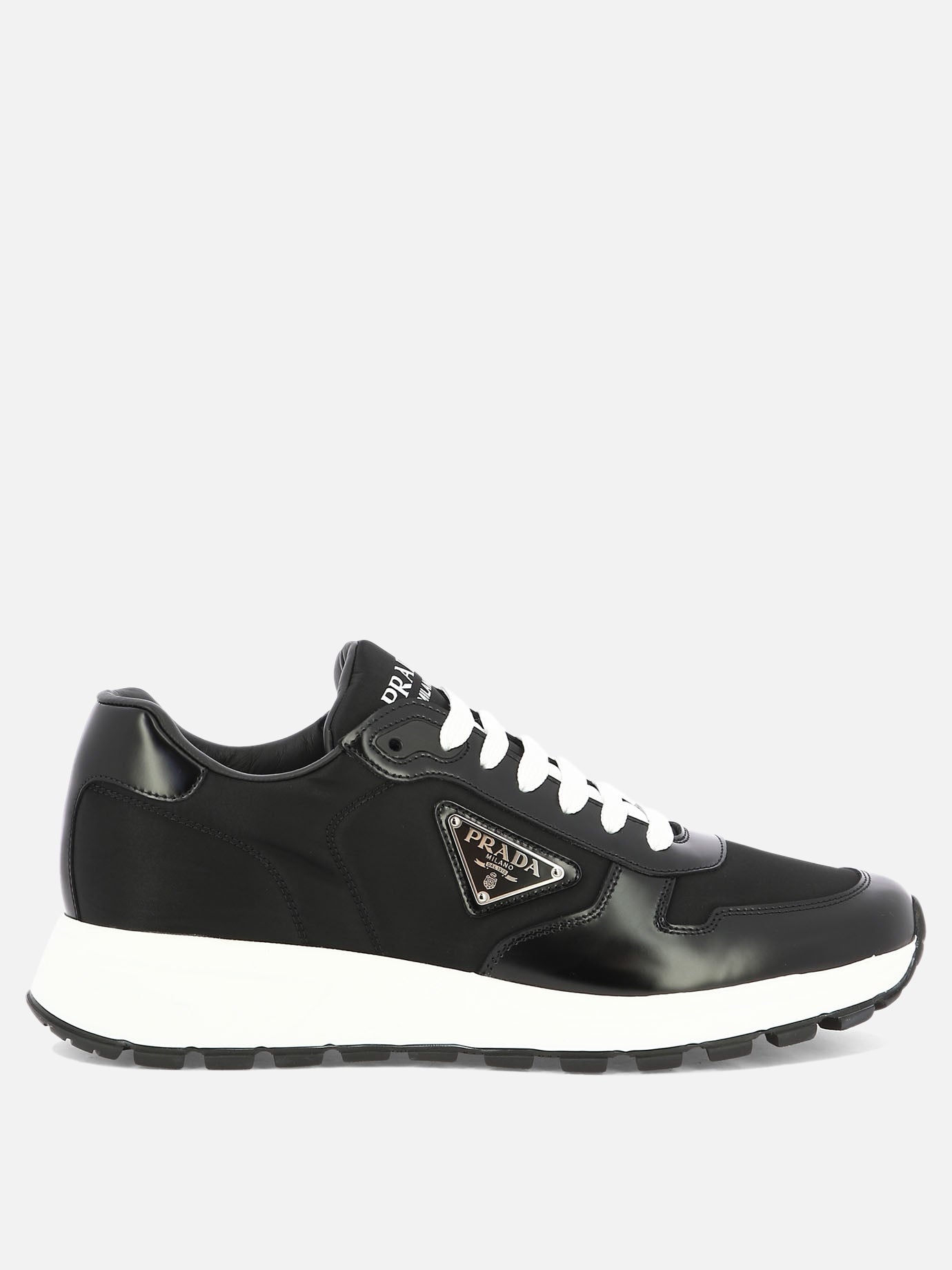 Low top sneakers 100% recycled nylon - 100% rubber  Black - Prada Men | PDP | VIETTI Online Store | Zoom-Modal
