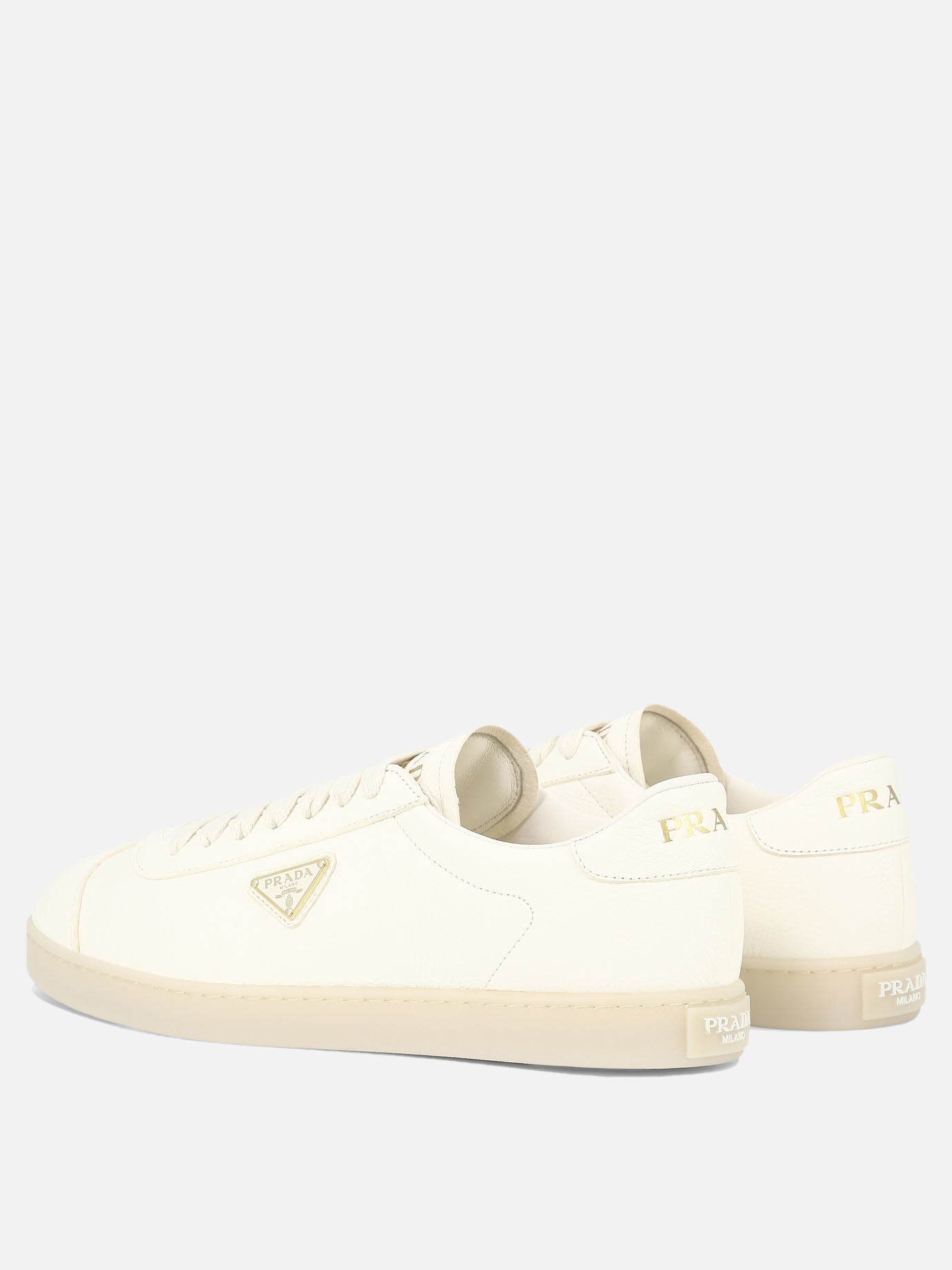 Low top sneakers 100% leather - 100% rubber  White - Prada Men | PDP | VIETTI Online Store | thumbnail_4