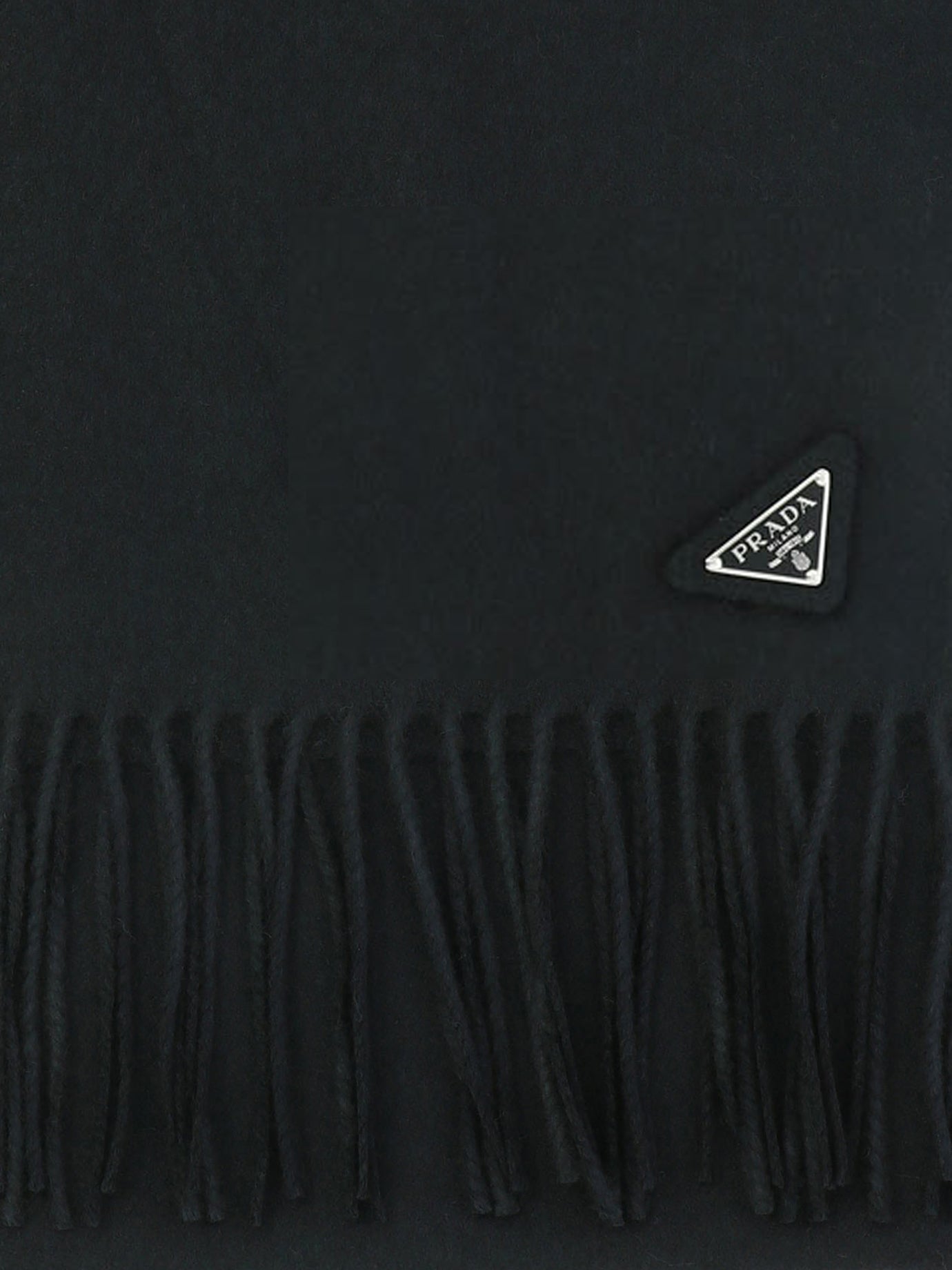 Fringed scarves 2FS047  Black - Prada Men | PDP | VIETTI Online Store | thumbnail_2