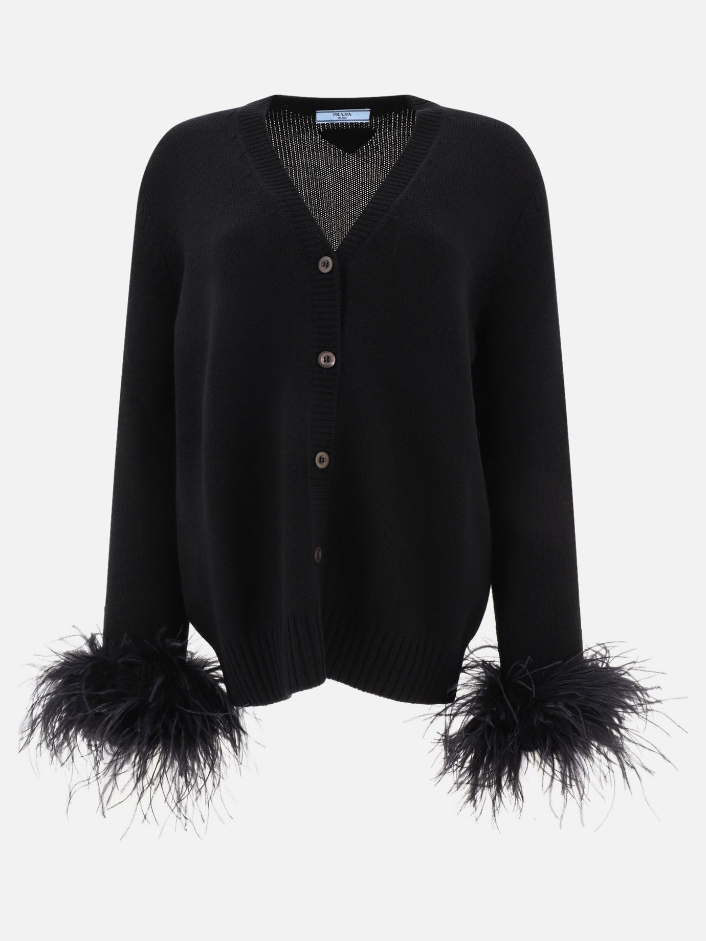 Cardigans 100% cashmere  Black - Prada Women | PDP | VIETTI Online Store | thumbnail
