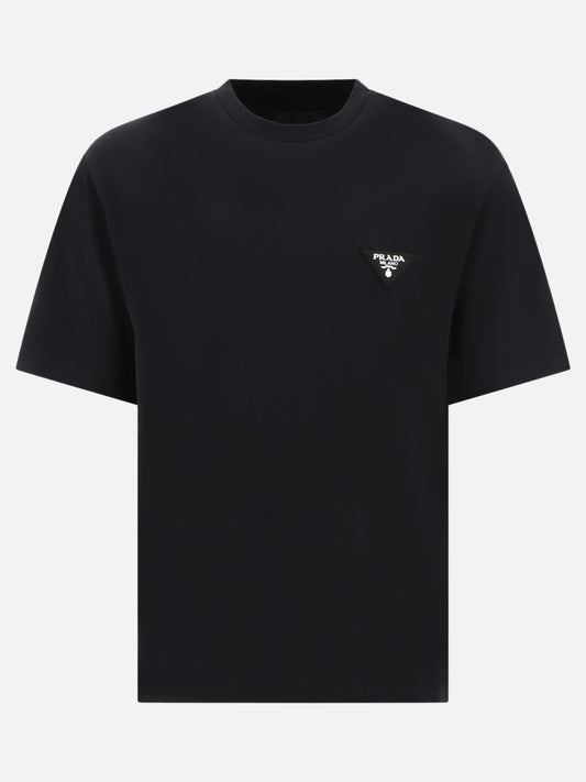 Crewneck t-shirts 100% cotton  Black - Prada Men | PLP | VIETTI Online Store 
